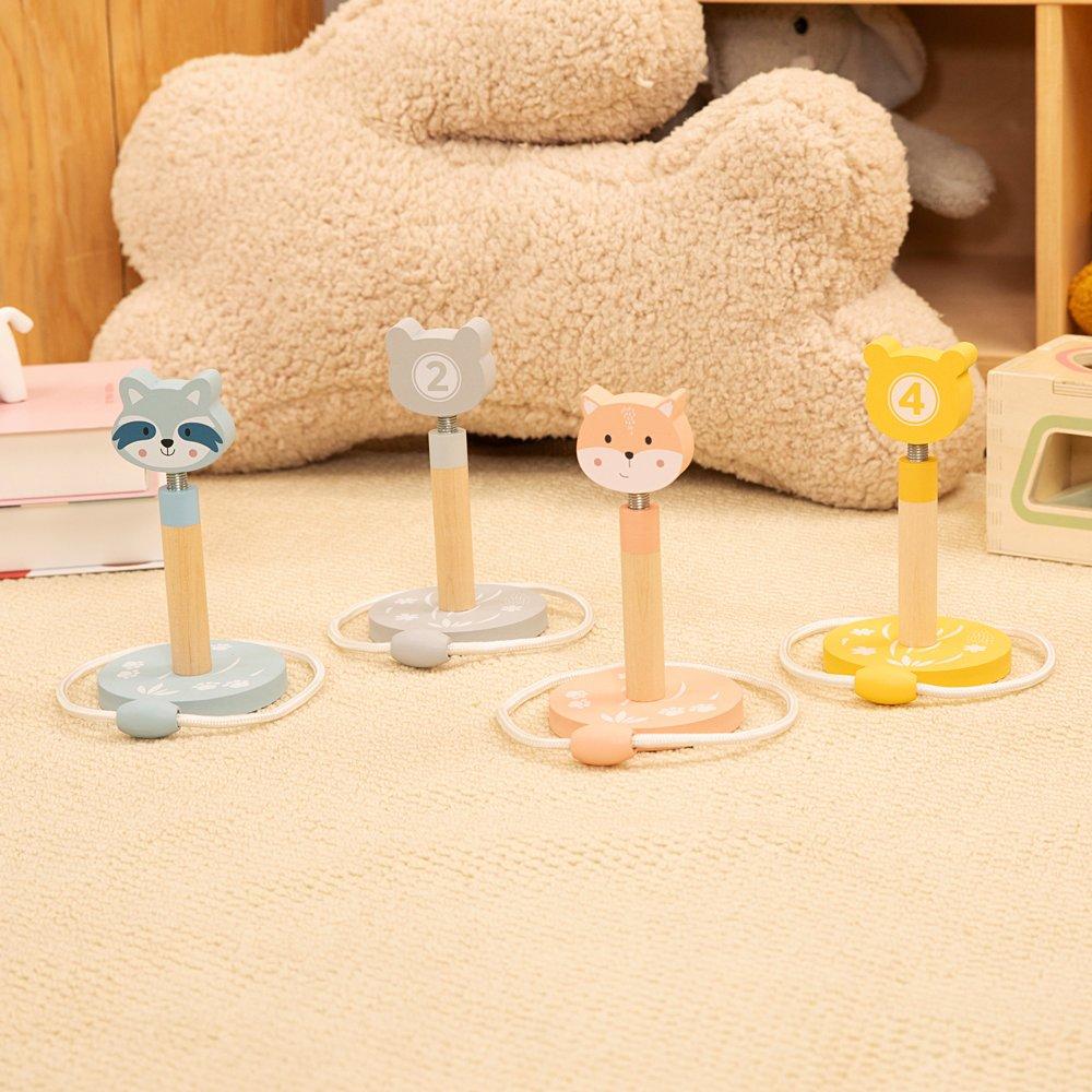 Non - Tooky Toy - Wooden Animal Ring Toss Game - 3