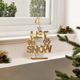 The Spirit Of Christmas SOC Let it Snow LED Sign