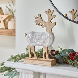 The Spirit Of Christmas SOC LED Reindeer with Fur Decoration