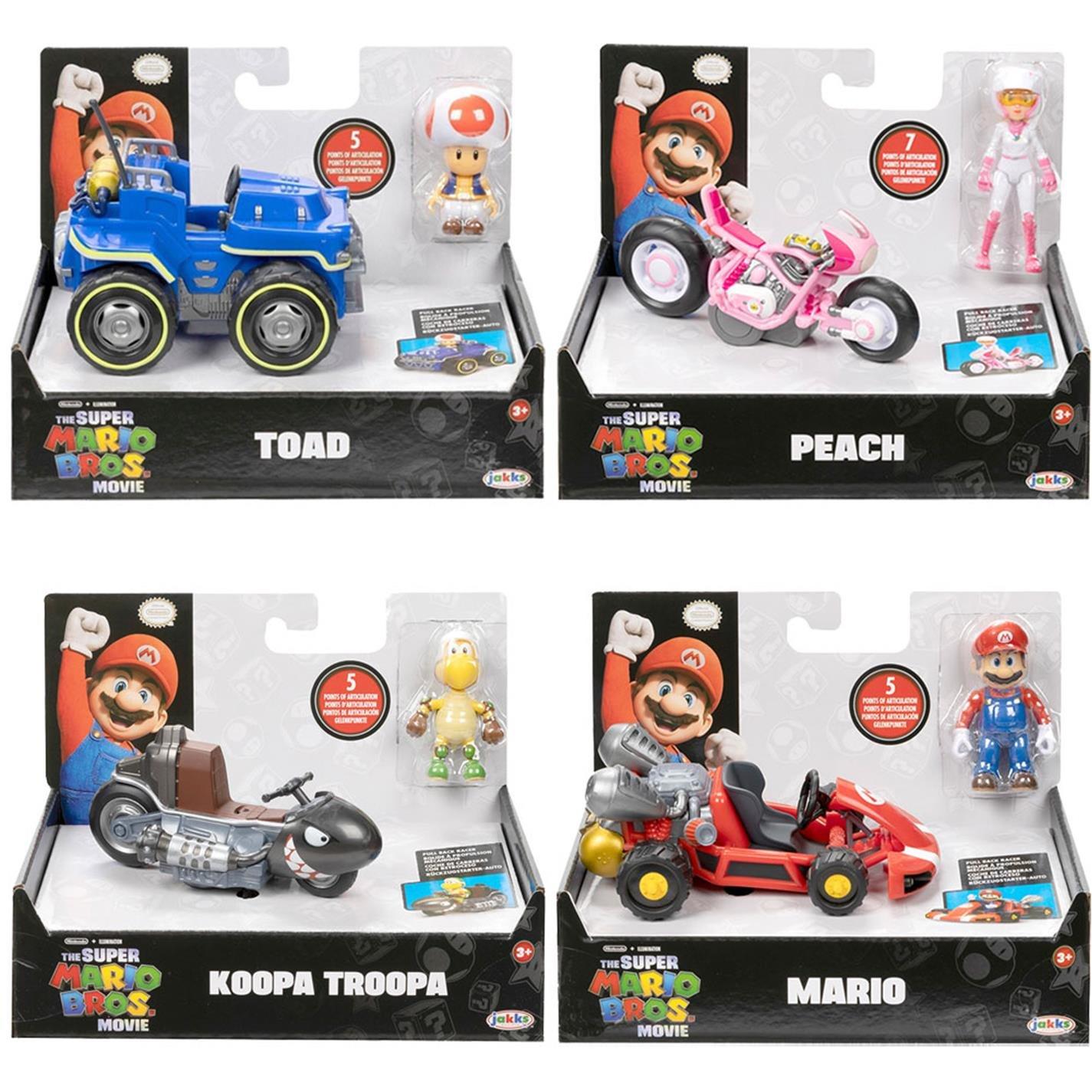 None - Super Mario - SUPER MARIO MOVIE 2.5in PULL BACK AST - 1