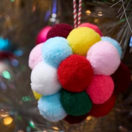 The Spirit Of Christmas SOC Pack of 4 Pom Pom Decorations