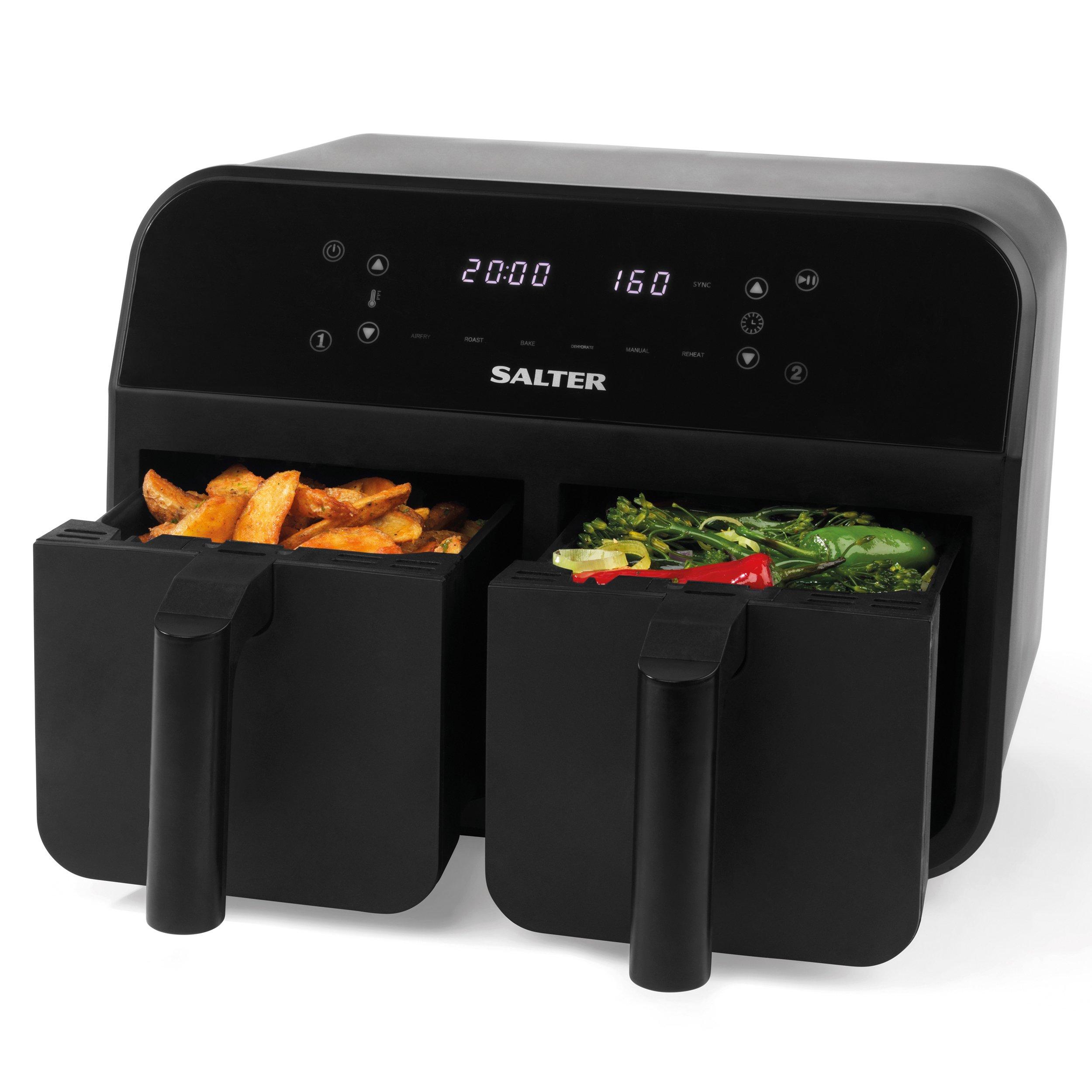 Black - Salter - Dual Cook Digital Pro Air Fryer - 1