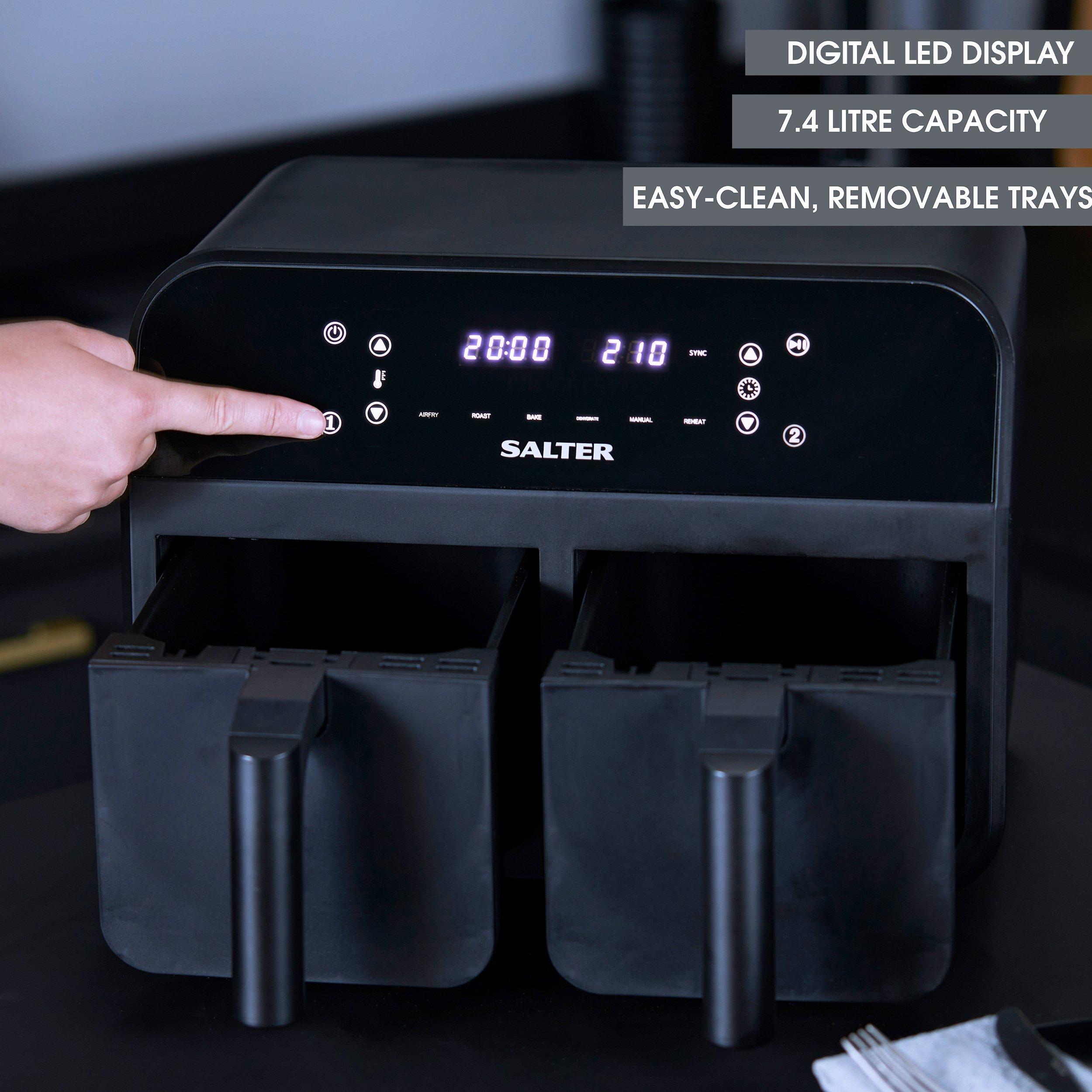 Black - Salter - Dual Cook Digital Pro Air Fryer - 5