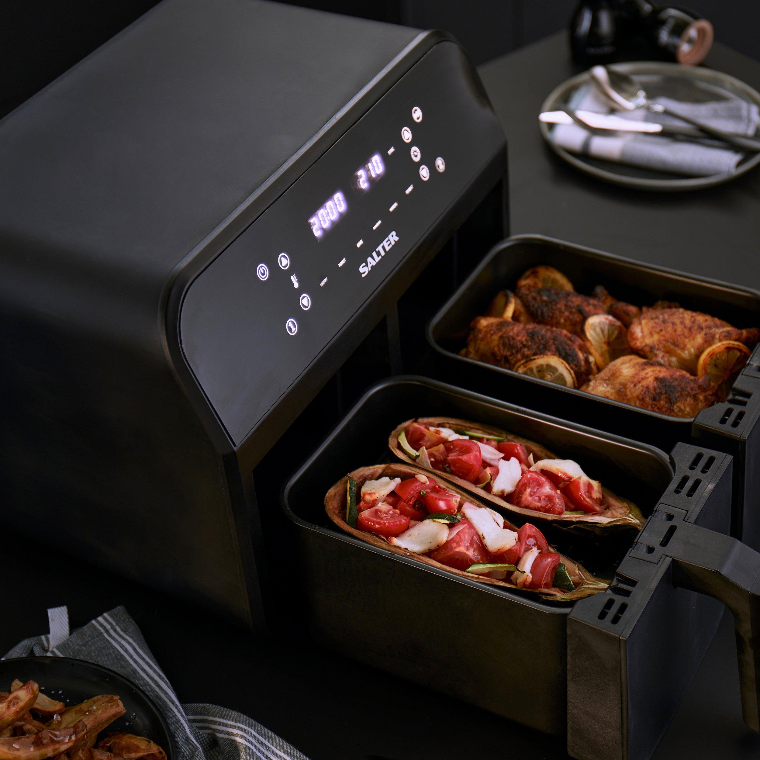 Black - Salter - Dual Cook Digital Pro Air Fryer - 9
