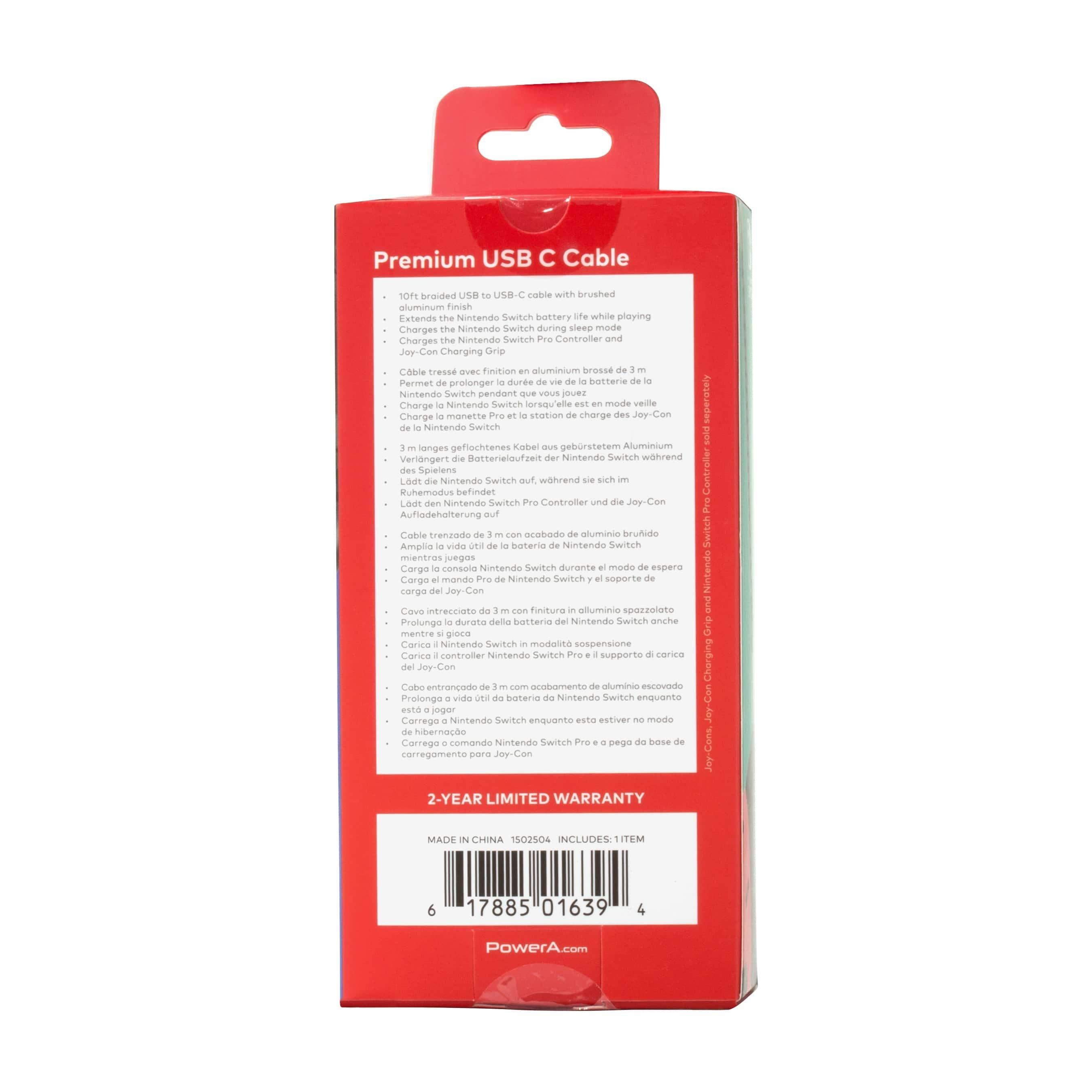 Switch - PowerA - Premium USB-C Cable for Nintendo Switch - 4