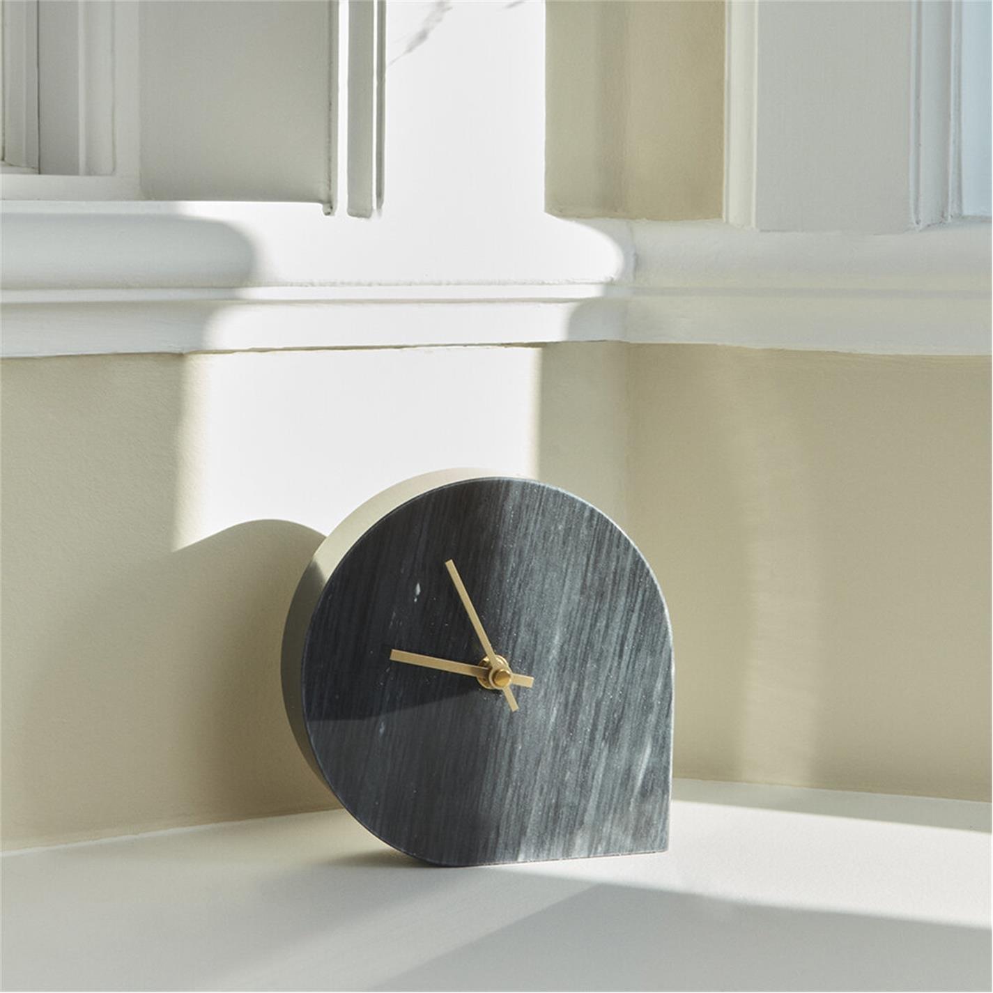 Black - AYTM - Stilla Marble Clock - 3