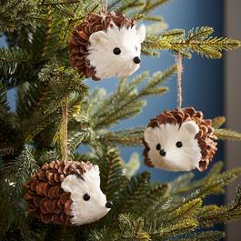 The Spirit Of Christmas SOC Set of 3 Hedgehog Tree Decorations