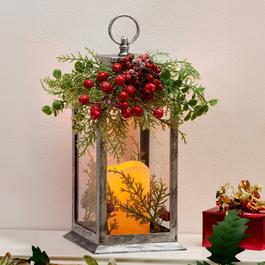 The Spirit Of Christmas SOC LED Candle Lantern with Foliage