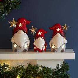 The Spirit Of Christmas SOC Set of 3 Ceramic LED Gonks