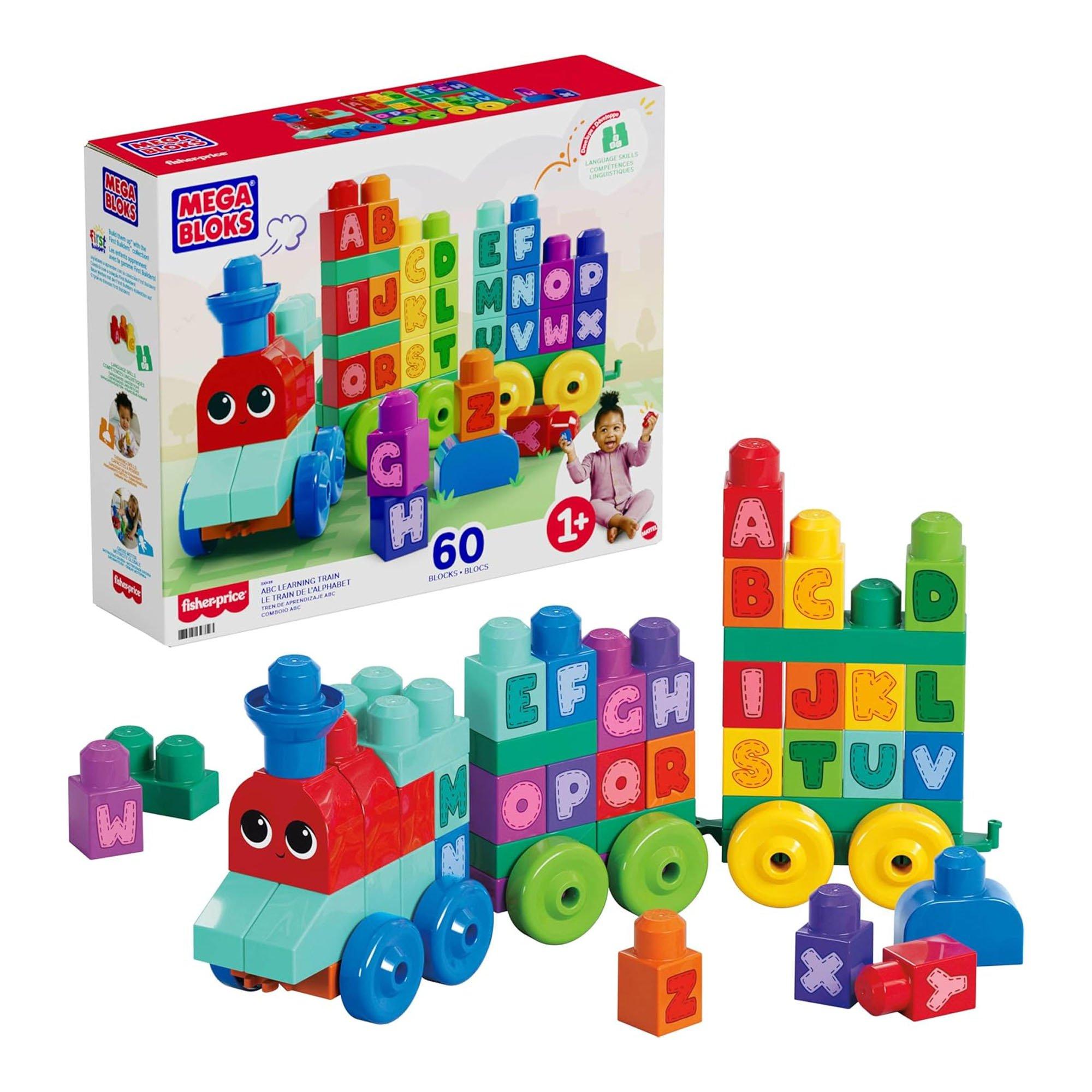 Mega Bloks Mattel Mega Bloks Building Basics Abc Learning Train ...