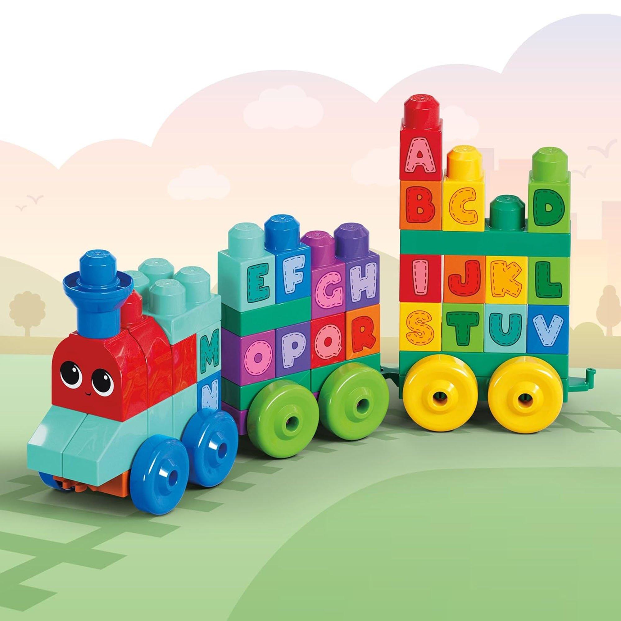 None - Mega Bloks - Mattel Mega Bloks Building Basics Abc Learning Train - 3