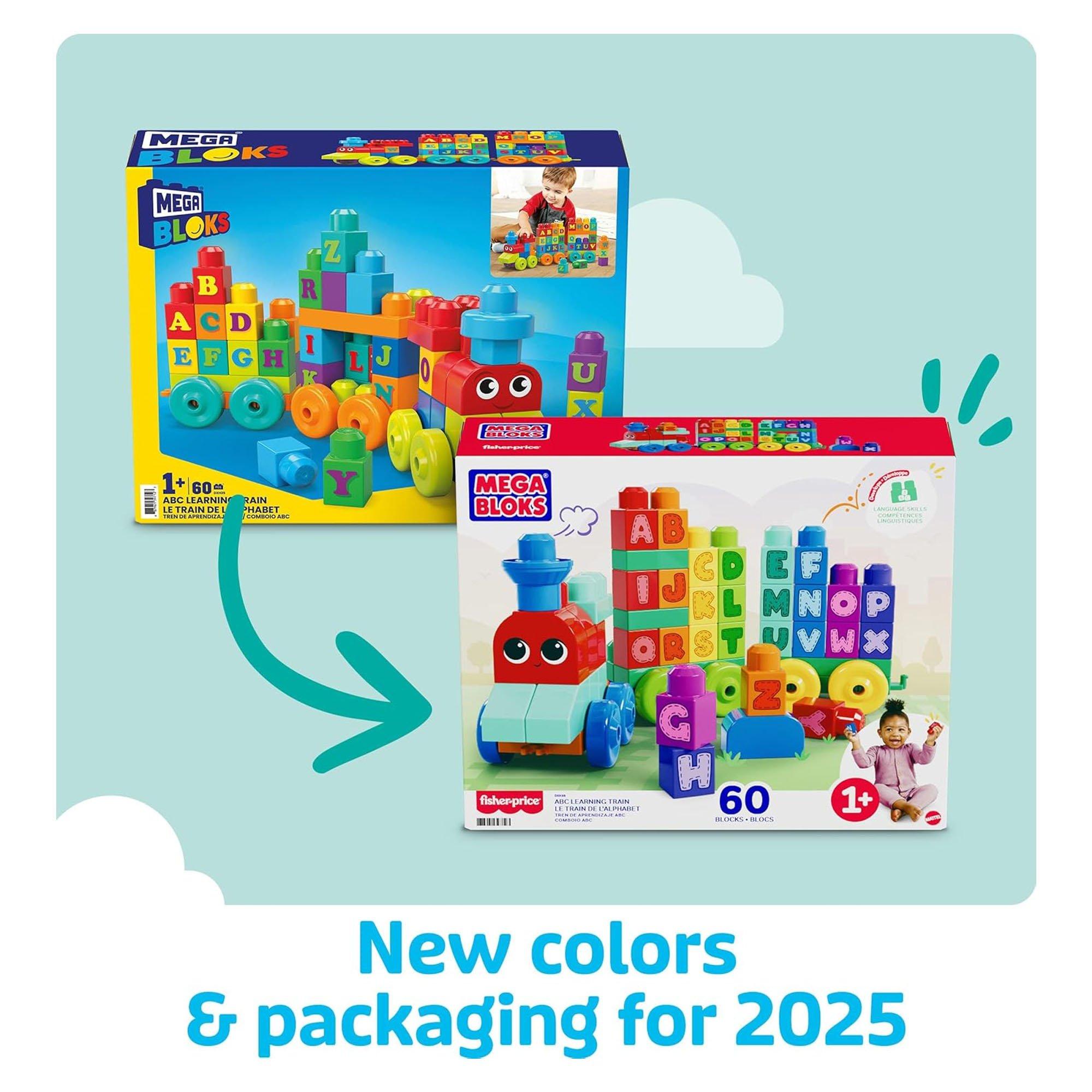 None - Mega Bloks - Mattel Mega Bloks Building Basics Abc Learning Train - 6