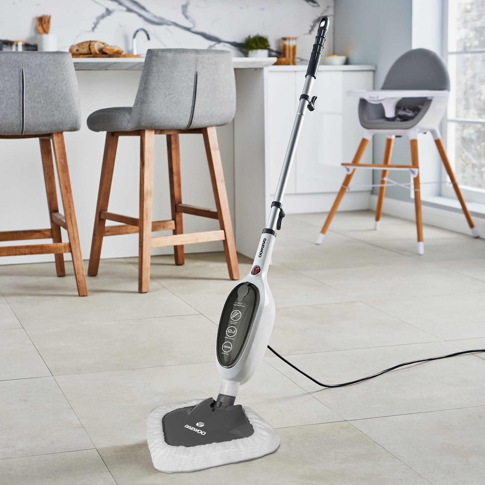 White - Daewoo Electricals - 12 in 1 Steam Mop - 2