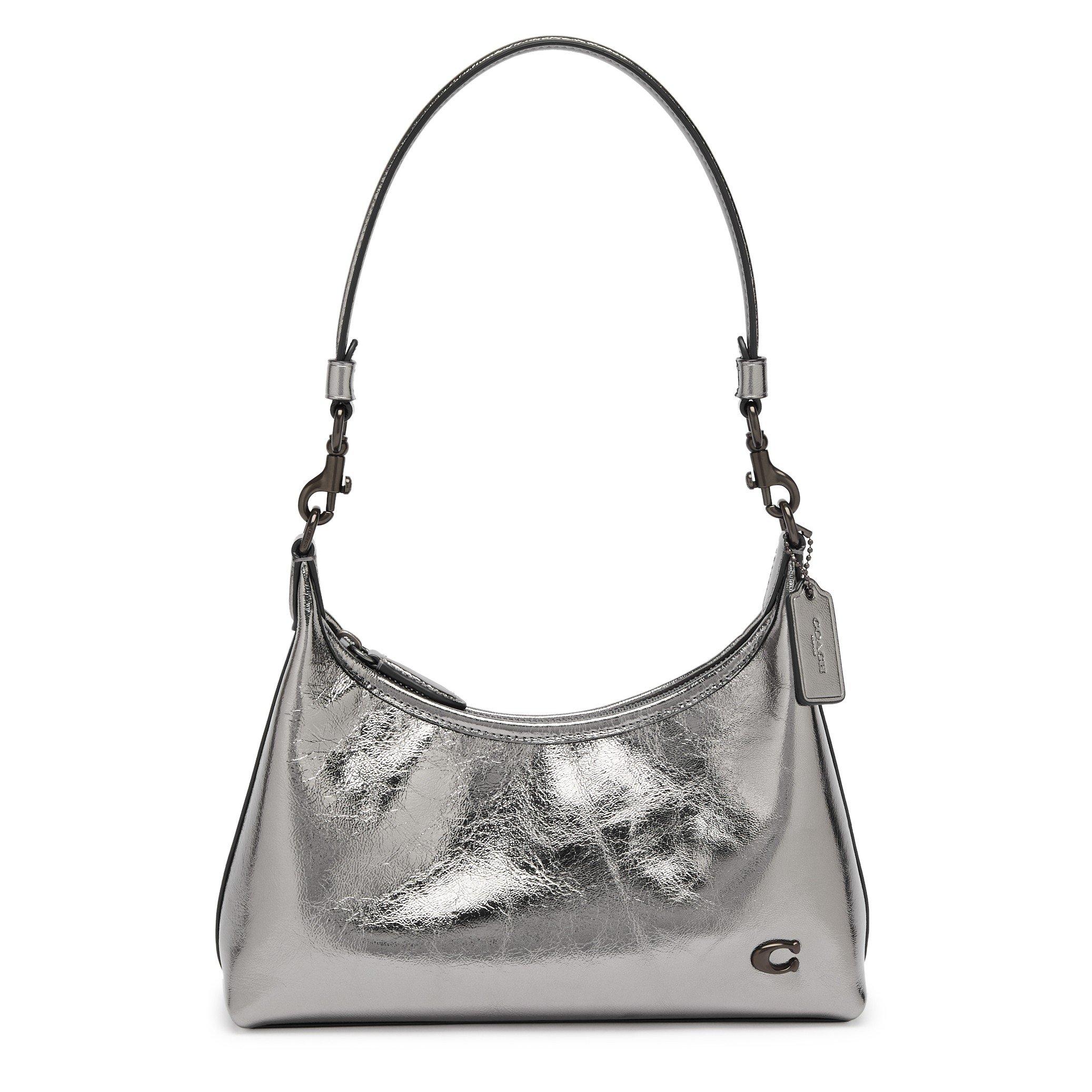 ANTHRACITE - Coach - CRINKLE METALLIC JULIET BAG