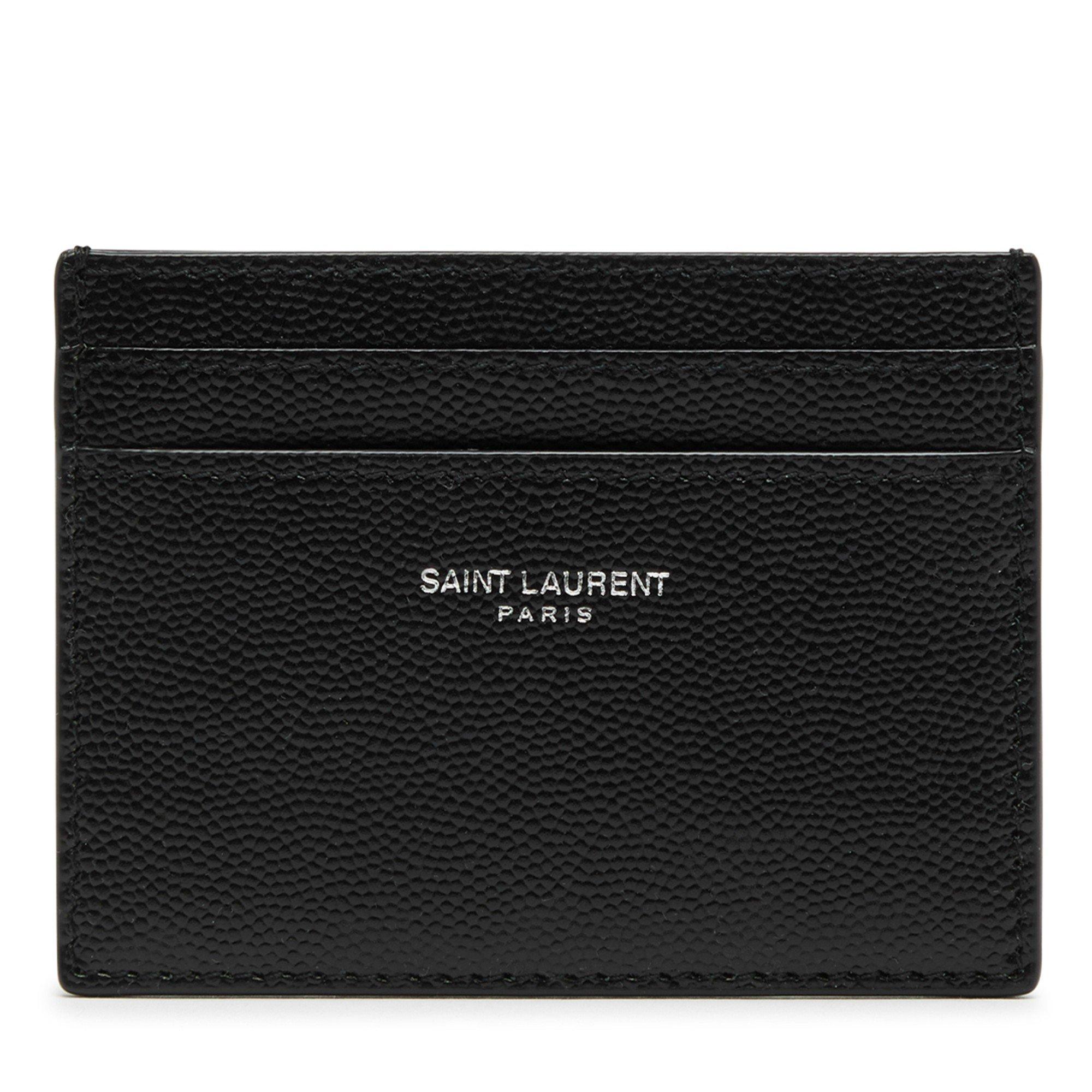 BLACK - Saint Laurent - SL GRAIN LEA CARD CASE