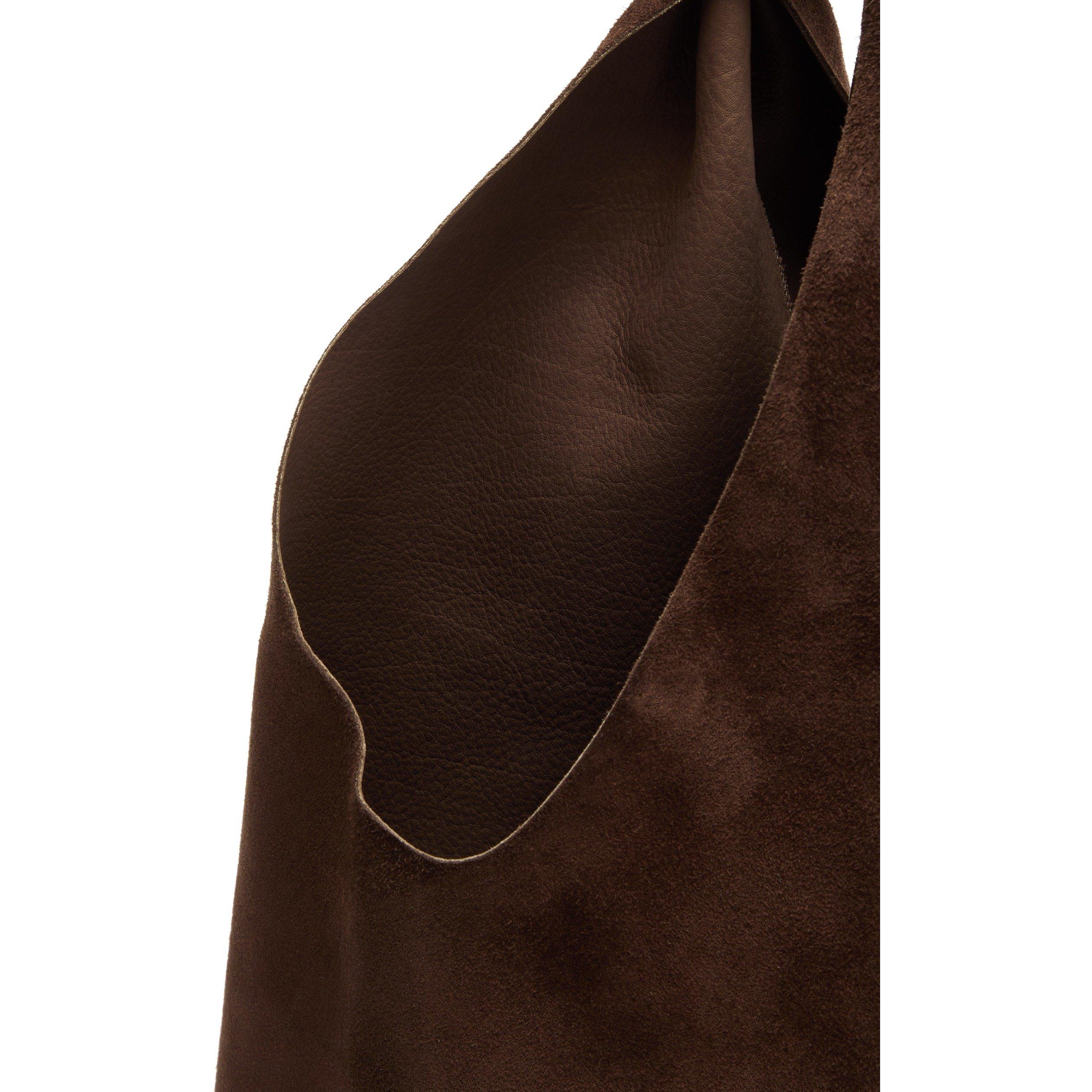 CHOCOLATE - The Row - Women's Small Bindle Suede Shoulder Bag - 4