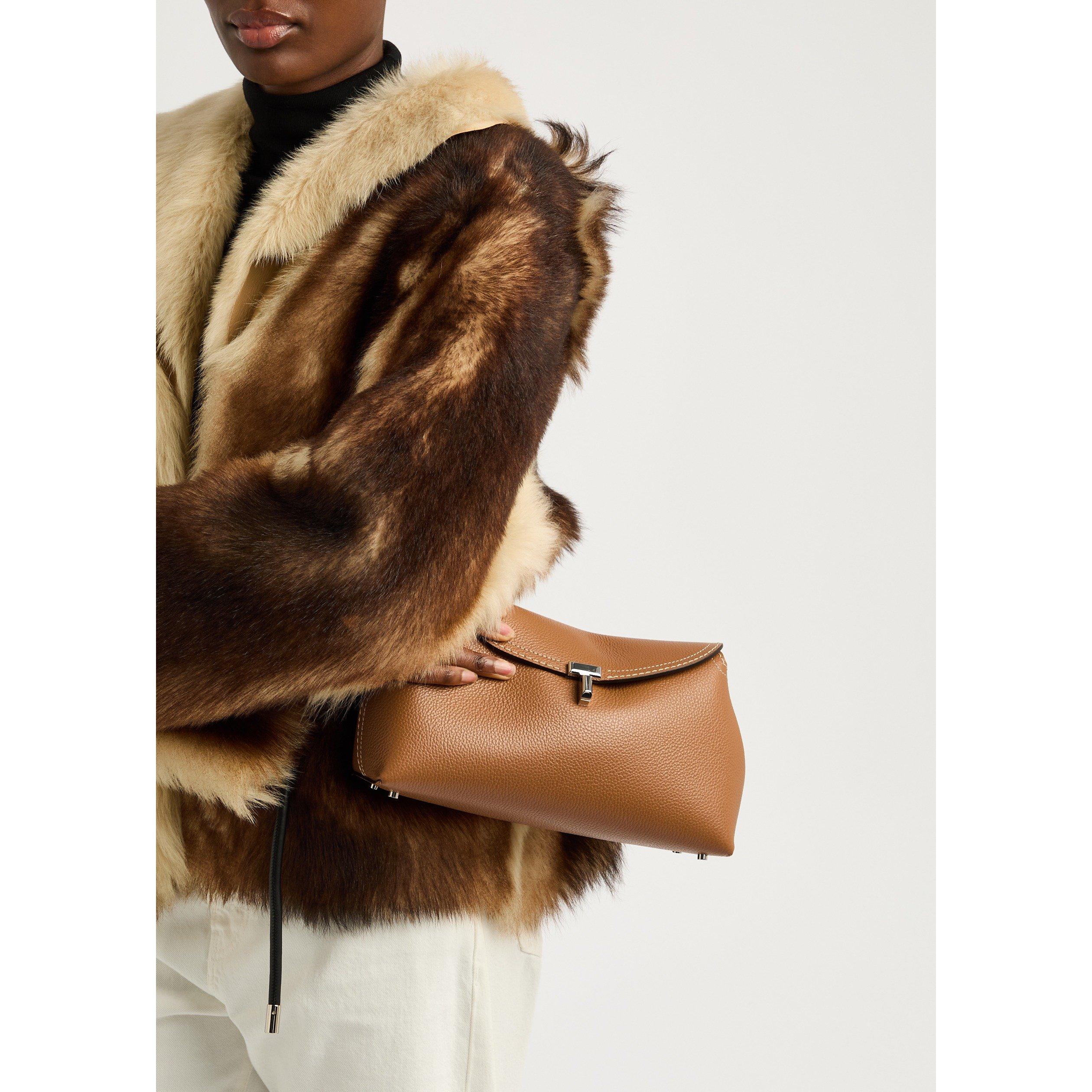 CAMEL - Toteme - T LOCK CLUTCH GRAIN LEATHER - 3