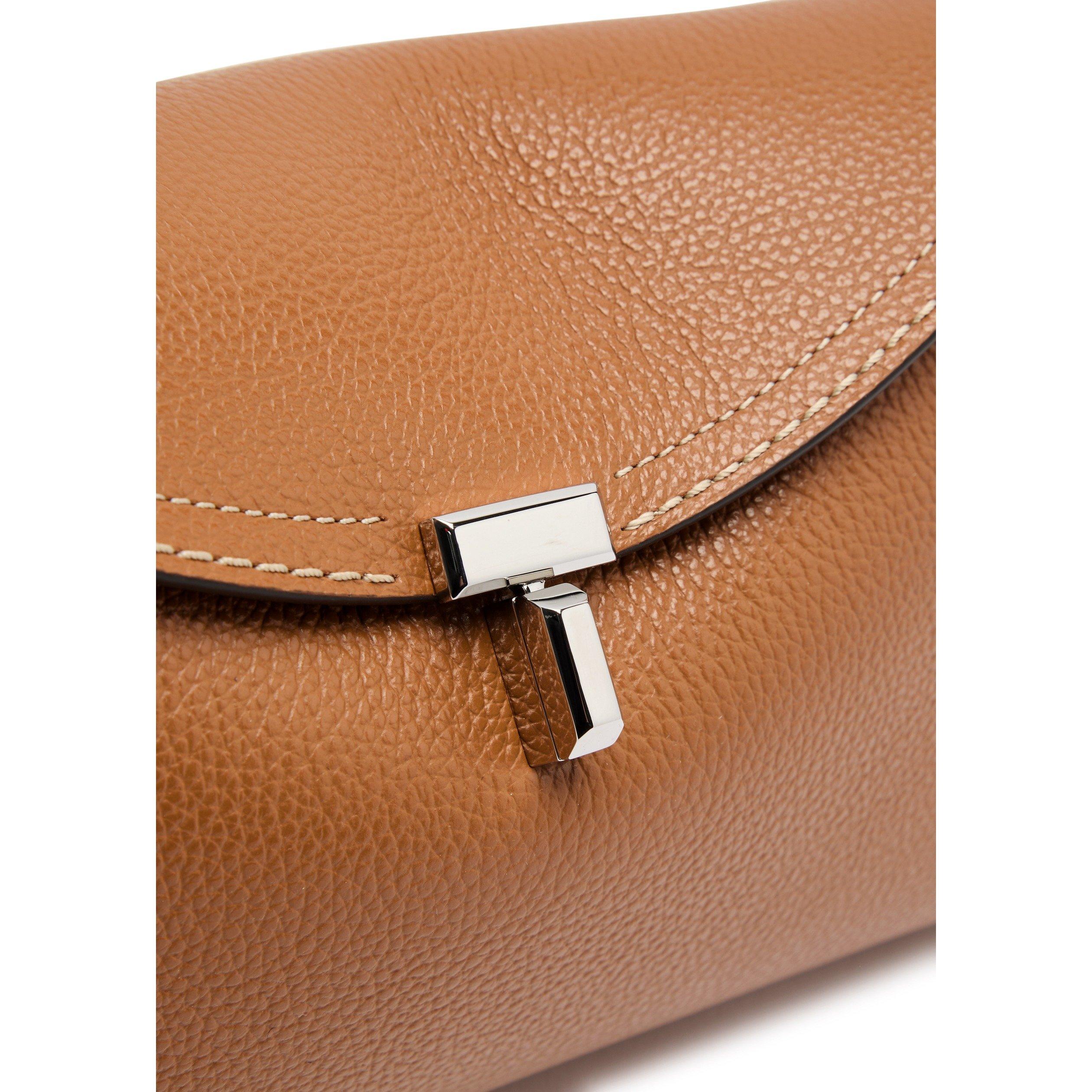 CAMEL - Toteme - T LOCK CLUTCH GRAIN LEATHER - 4