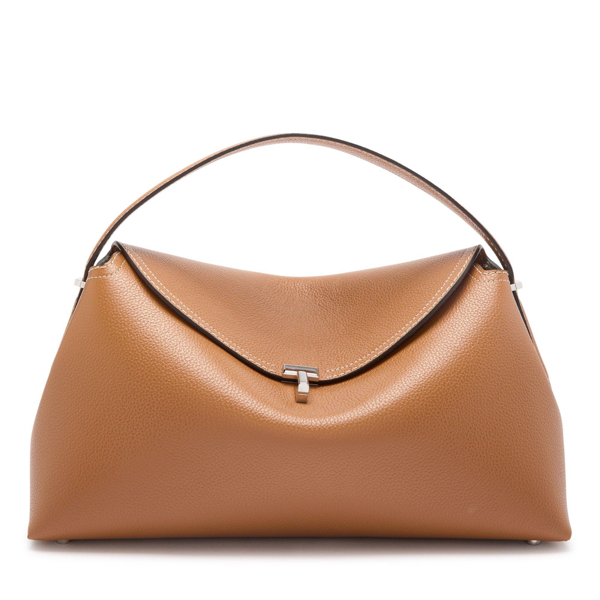 Toteme T LOCK TOP HANDLE GRAIN LEATHE