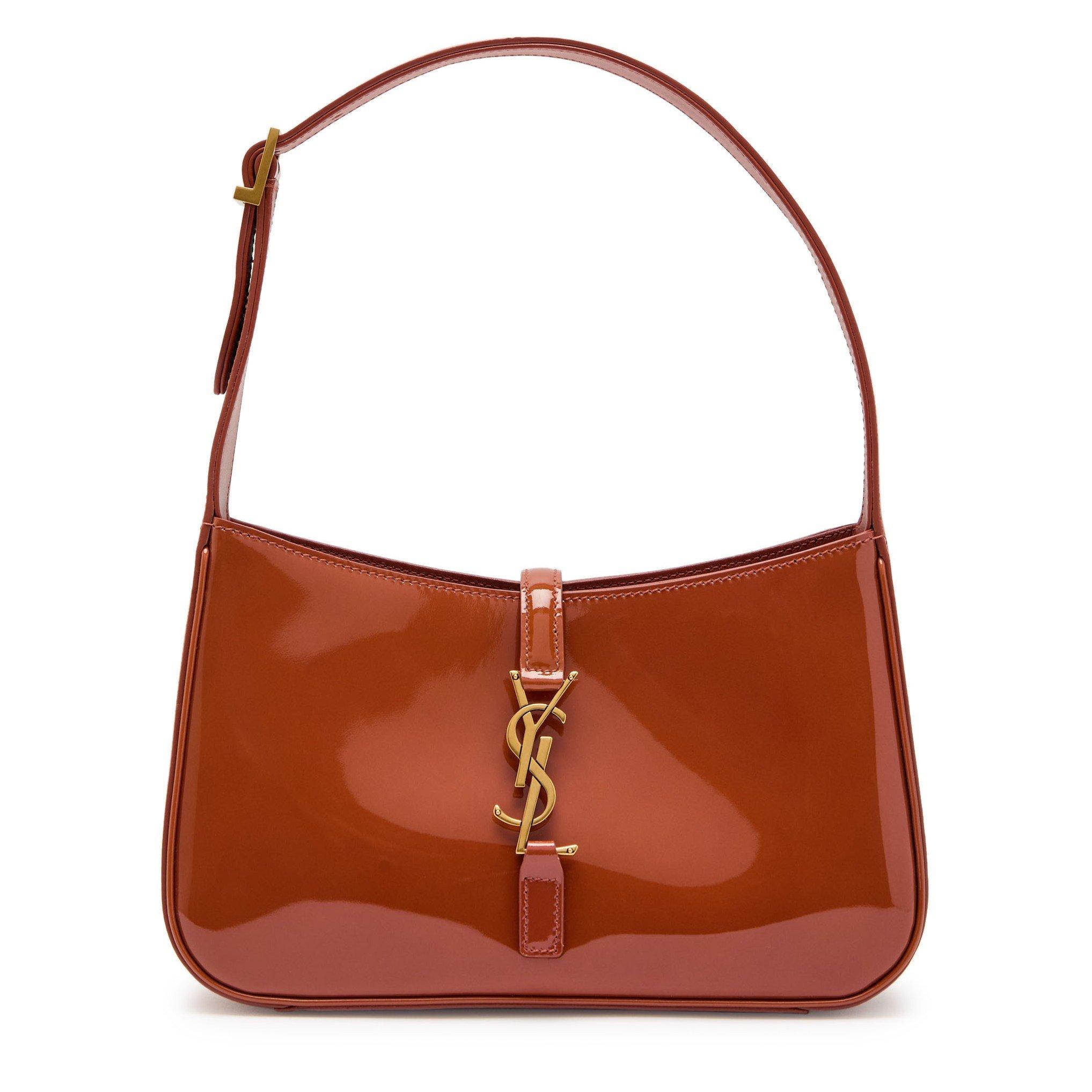 DARK PINK - Saint Laurent - 5 A 7 PATENT BAG - 1