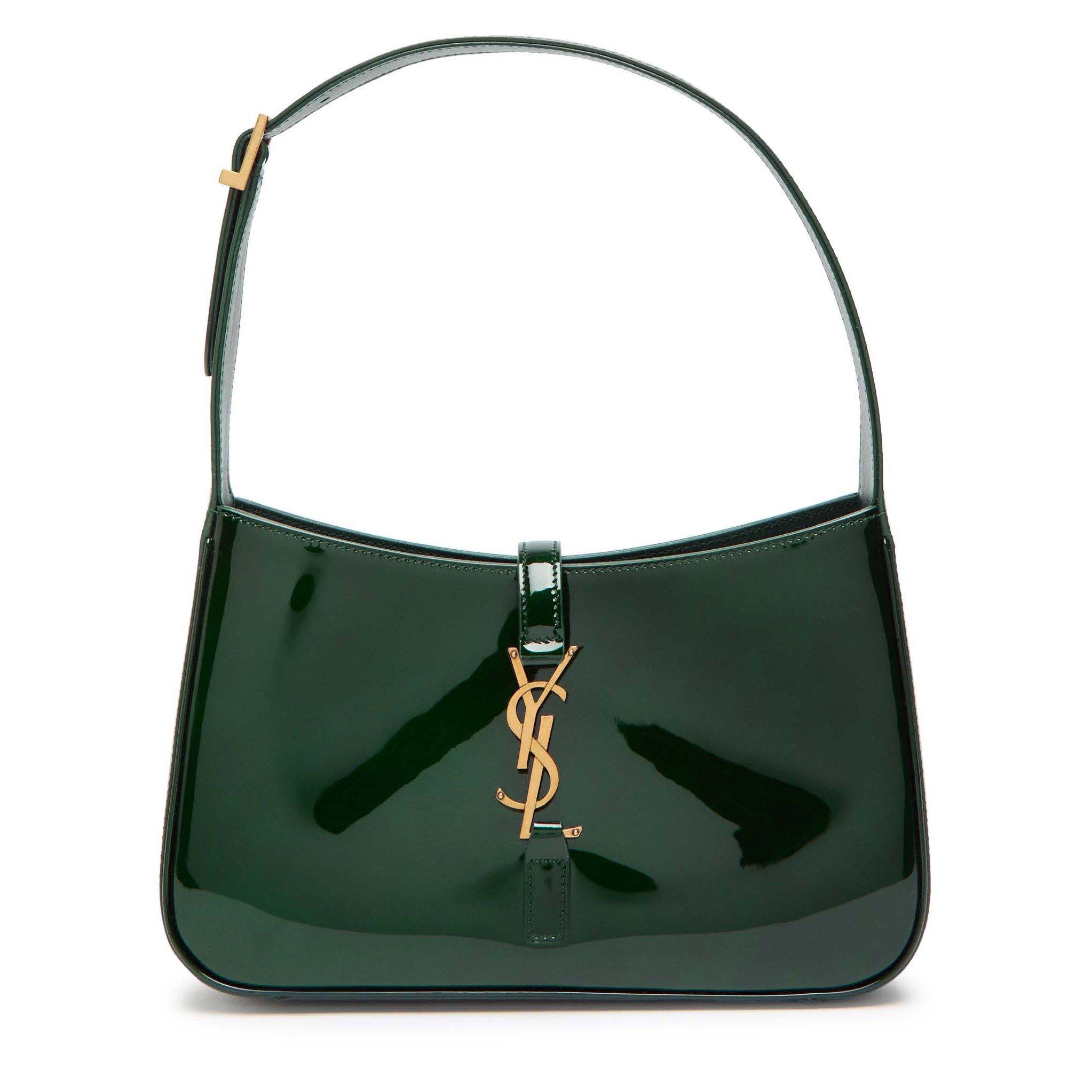 DARK GREEN - Saint Laurent - 5 A 7 PATENT BAG - 1