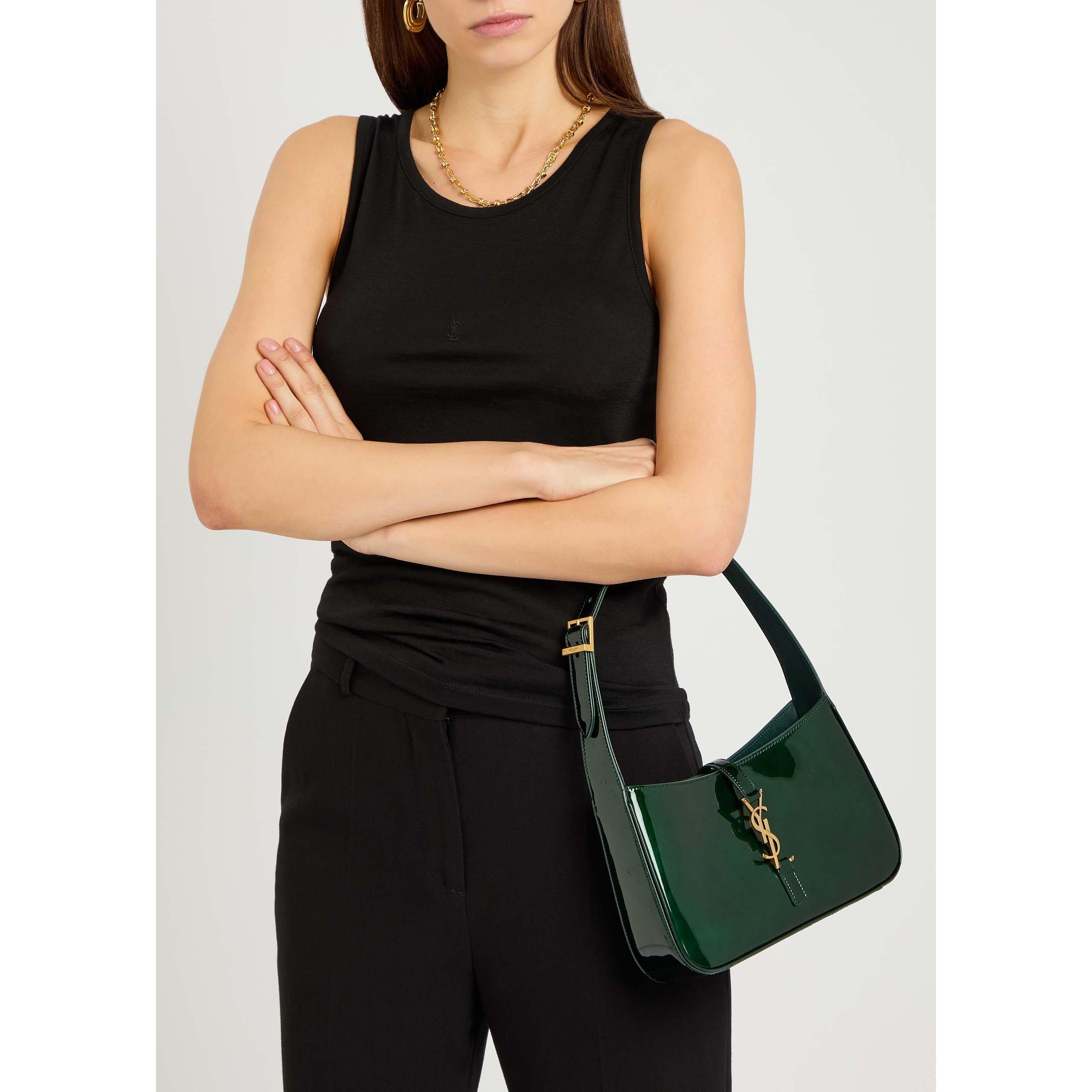 DARK GREEN - Saint Laurent - 5 A 7 PATENT BAG - 3