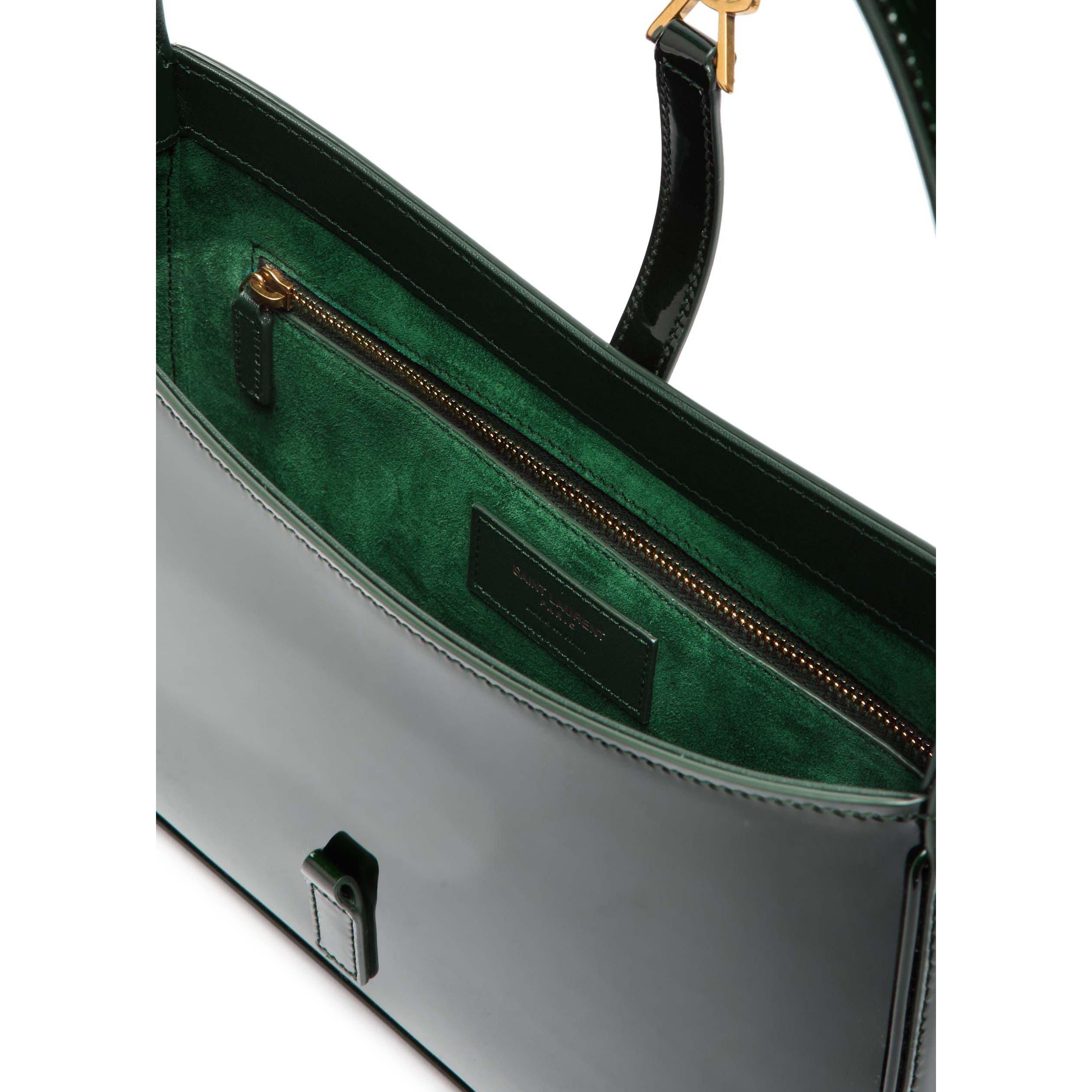 DARK GREEN - Saint Laurent - 5 A 7 PATENT BAG - 5
