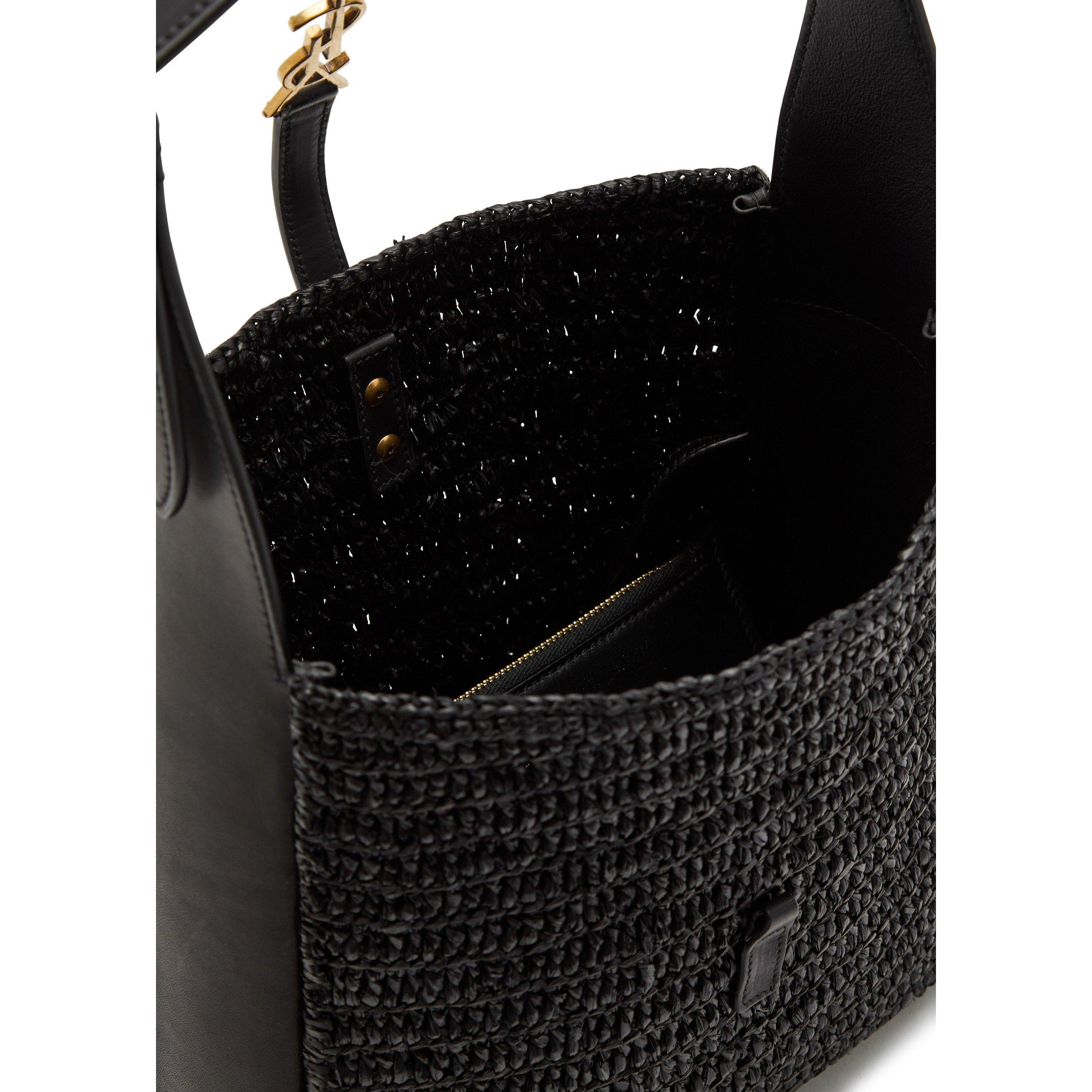 BLACK - Saint Laurent - 5 A 7 RAFFIA HOBO - 5