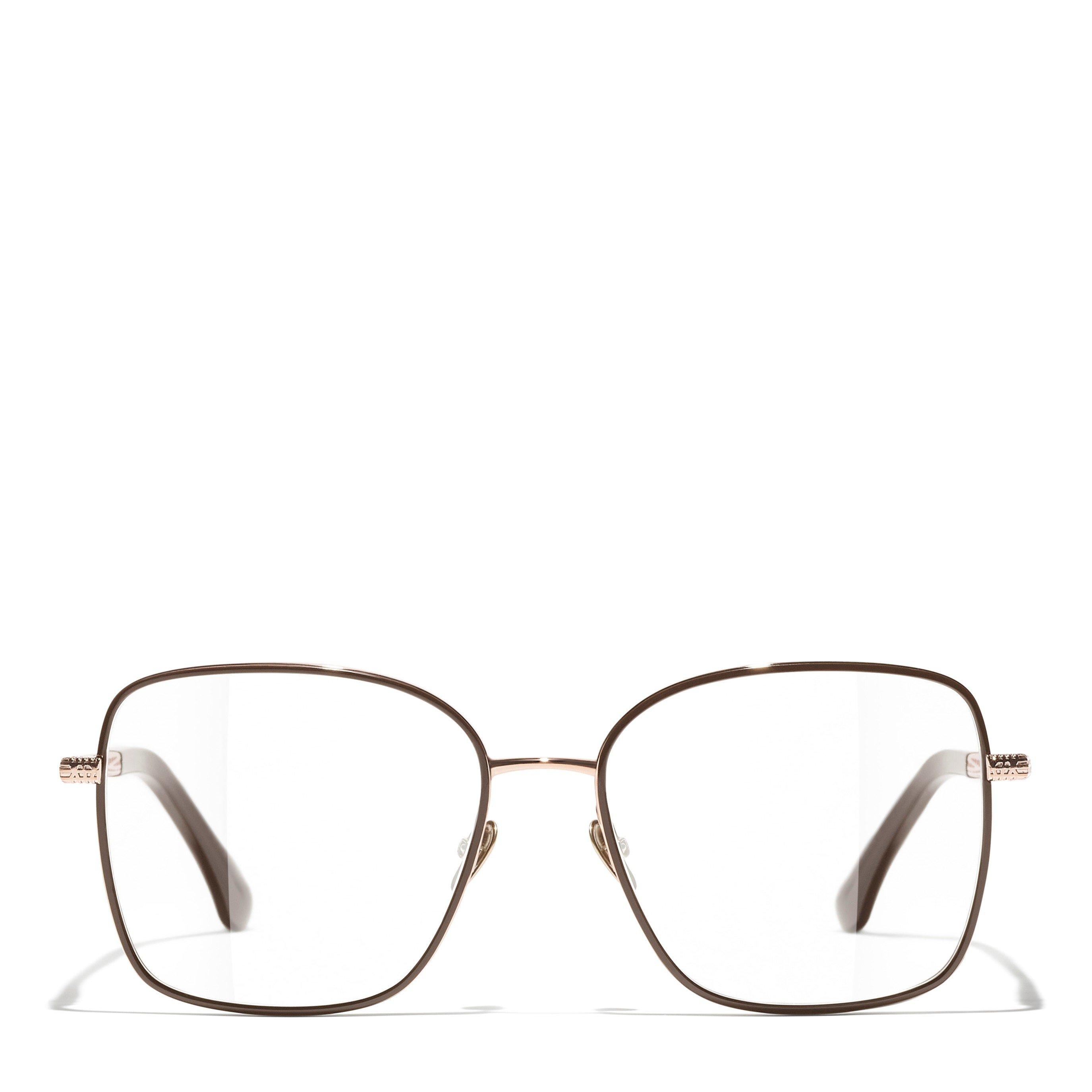 GOLD AND OTHER - CHANEL - CHANEL F OVERSIZED METAL OPTIC