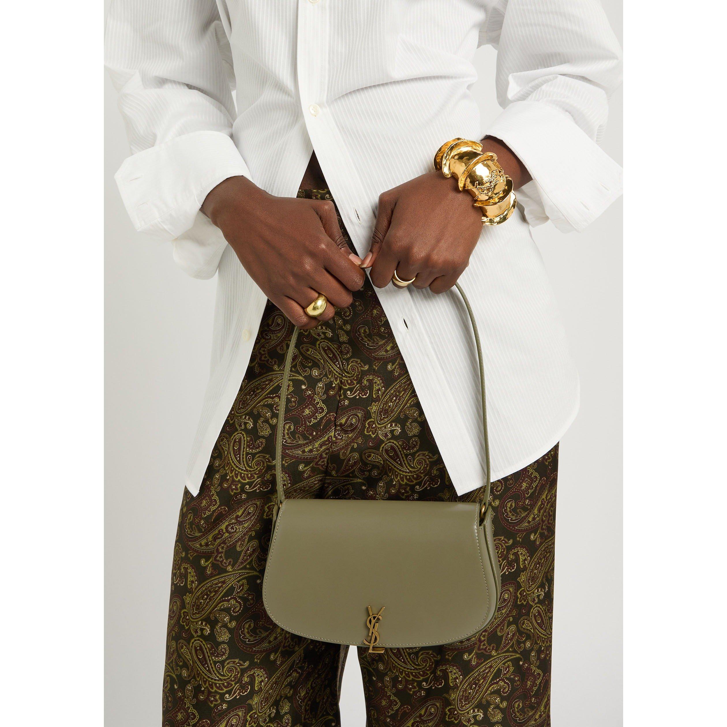 GREEN - Saint Laurent - DEMI LUNE LOGO BAG - 3
