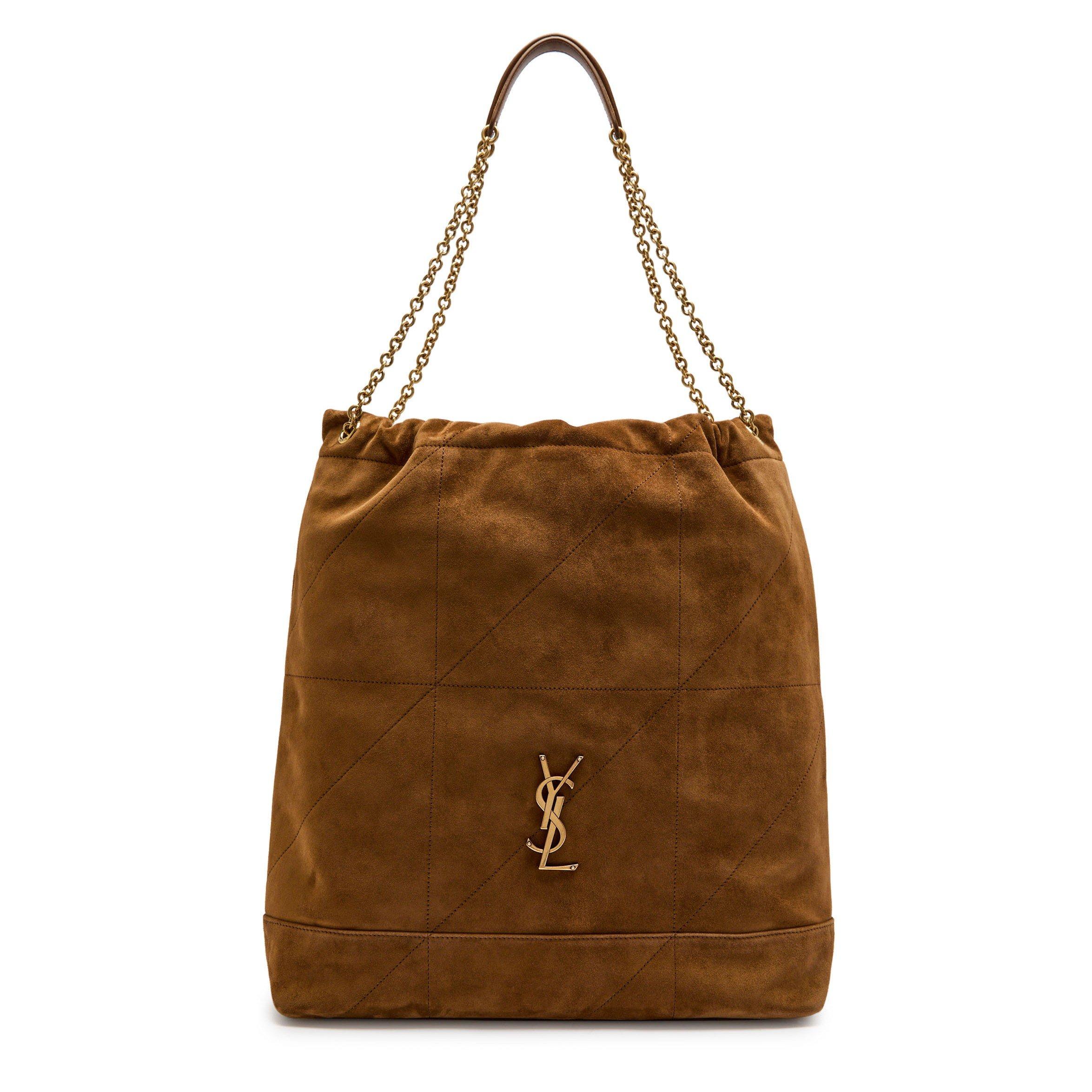 BROWN - Saint Laurent - JAMIE 4.3 QUILTED BUCKET SUEDE - 1