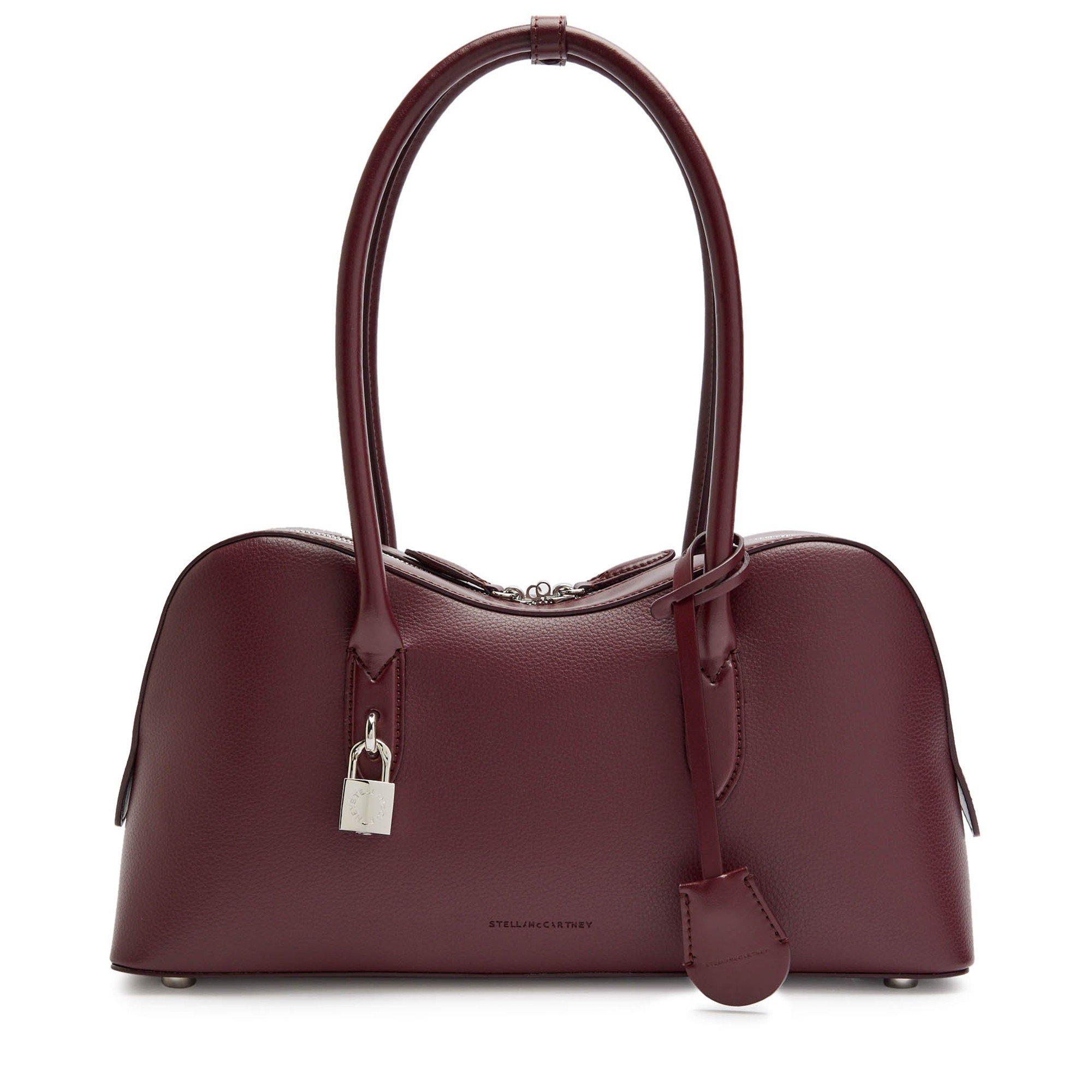 BURGUNDY - Stella McCartney - Stella Ryder Medium Bag Emboss