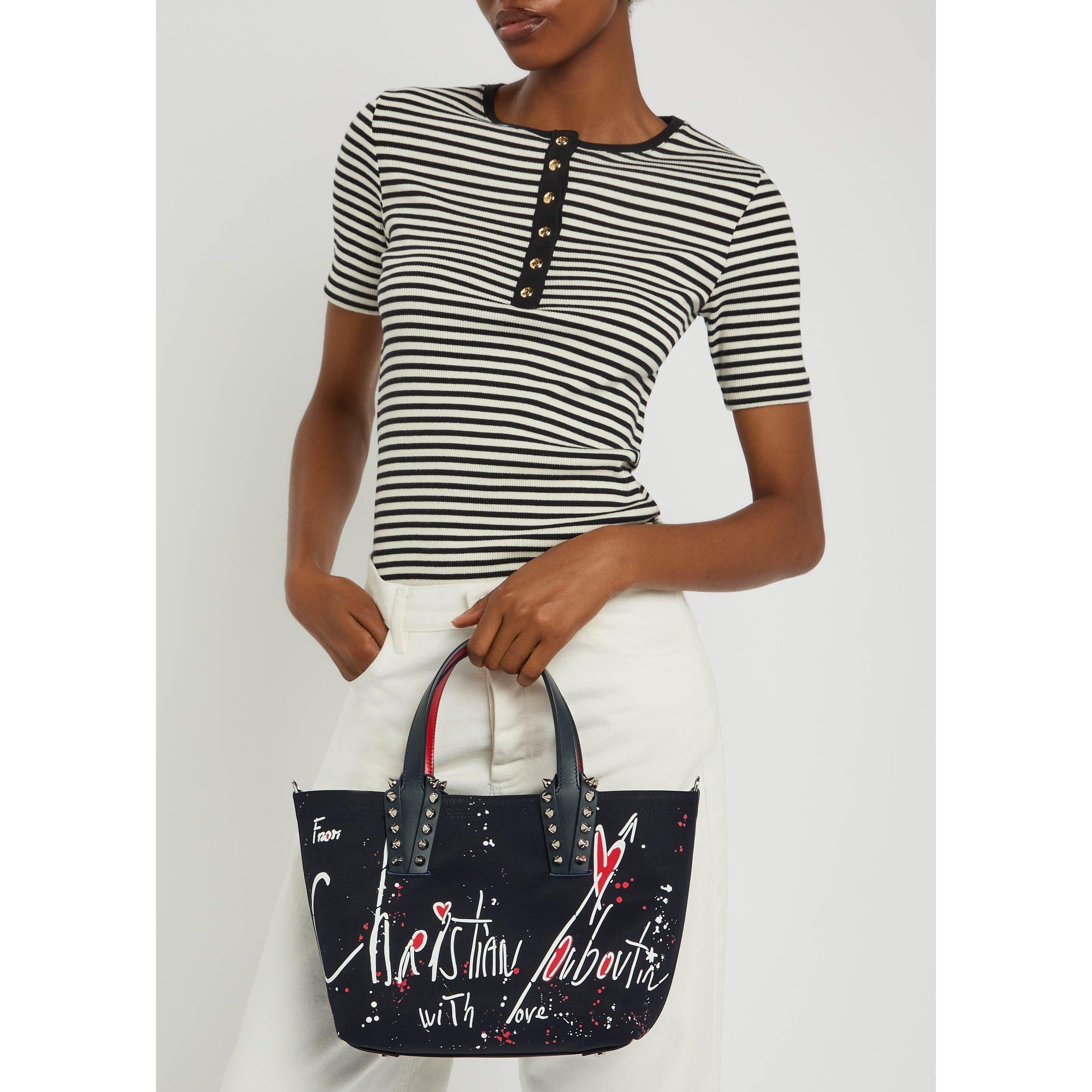 NAVY - Christian Louboutin - CABATA BEACH MINI CANVAS BAG - 3