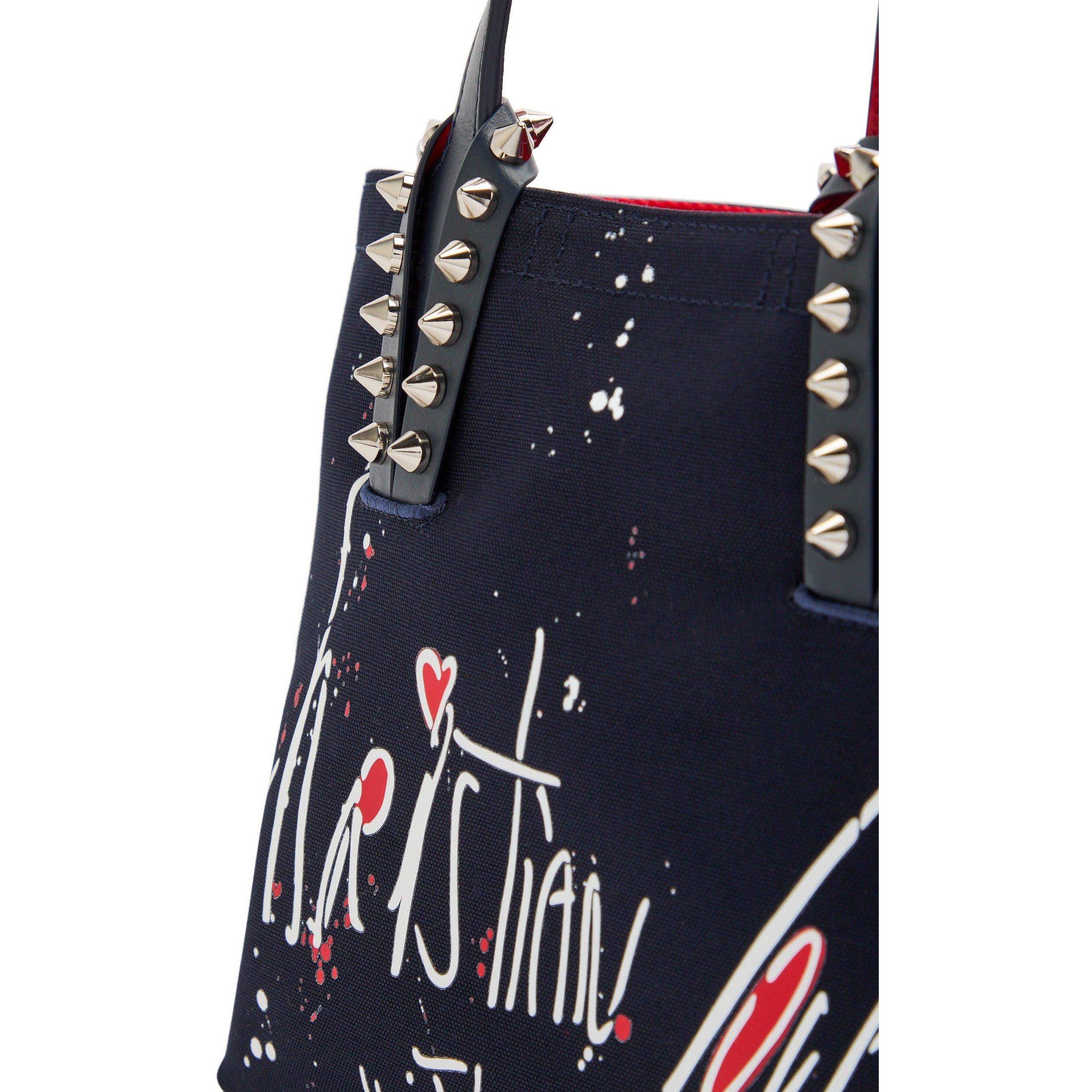 NAVY - Christian Louboutin - CABATA BEACH MINI CANVAS BAG - 4