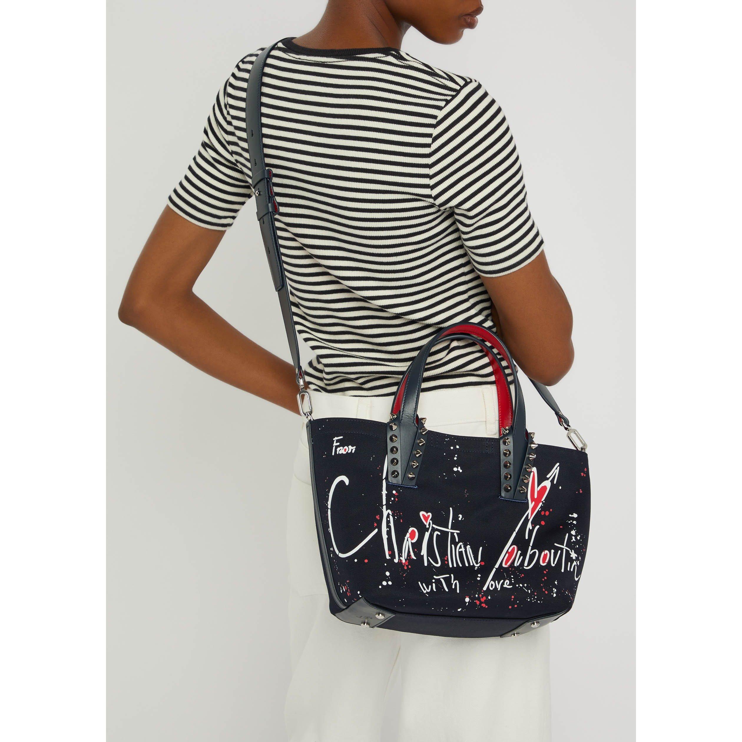 NAVY - Christian Louboutin - CABATA BEACH MINI CANVAS BAG - 6