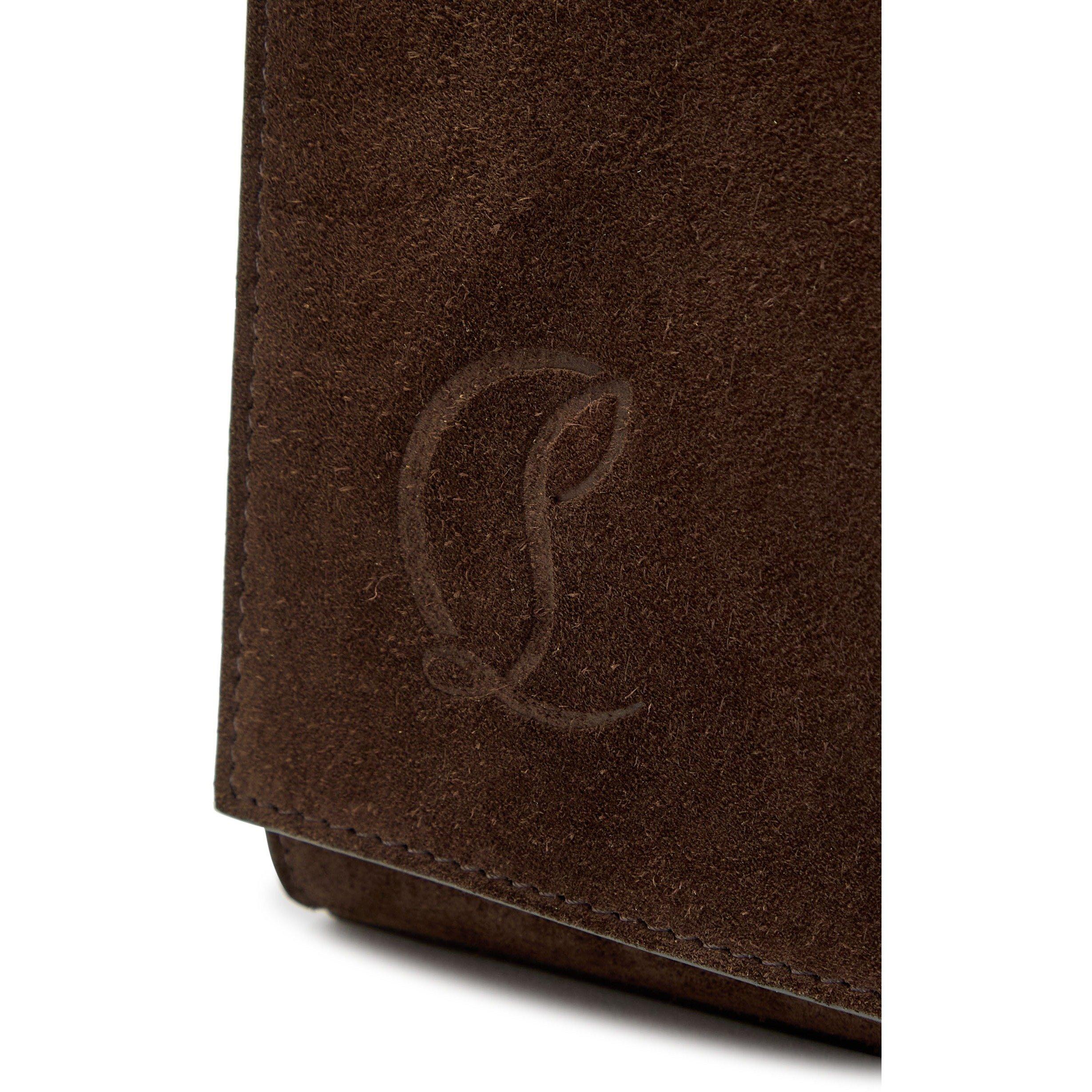 DARK BROWN - Christian Louboutin - CROSTA SMALL SUEDE BAG - 4
