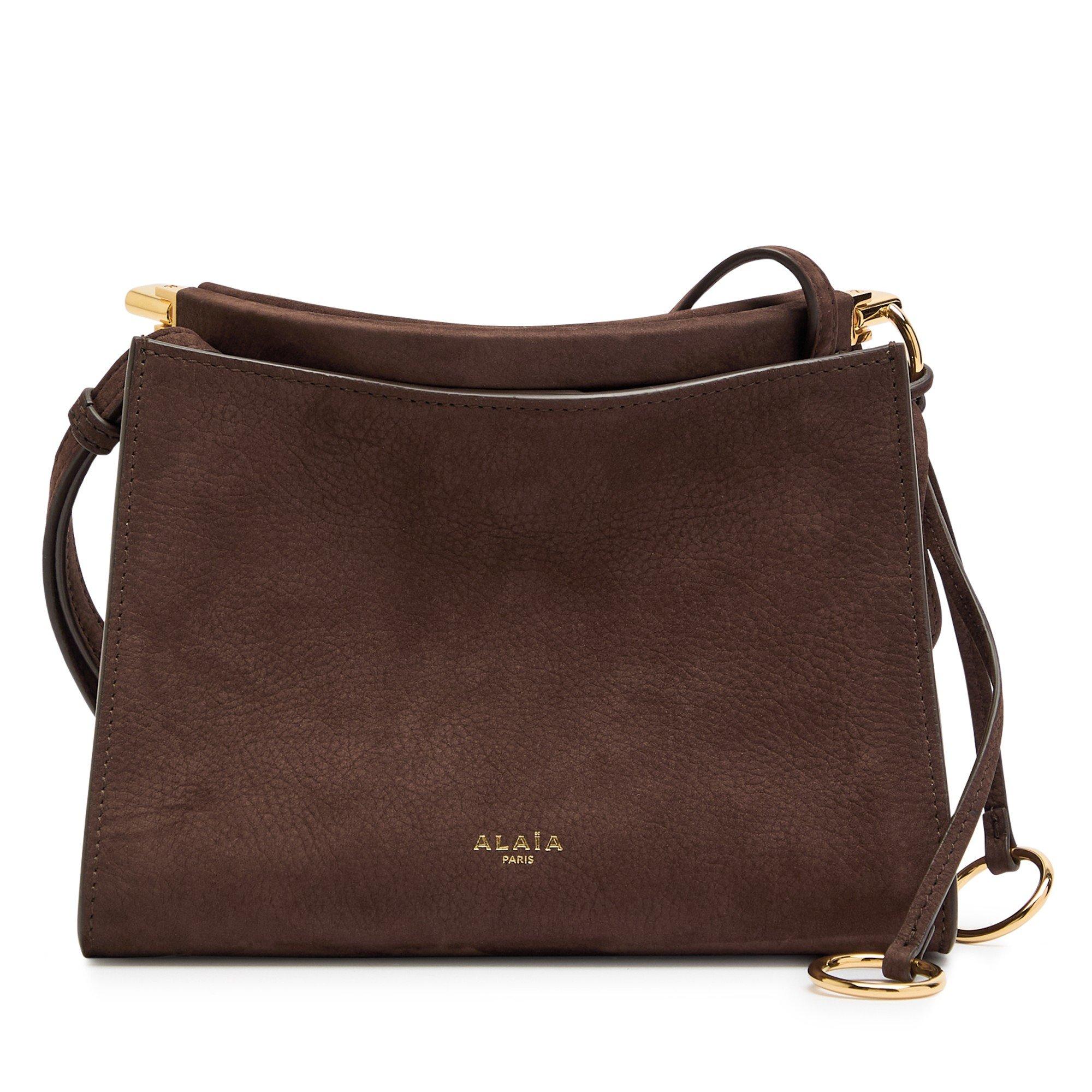 CHOCOLATE - Alaia - SQUARE SUEDE SMALL BAG - 1