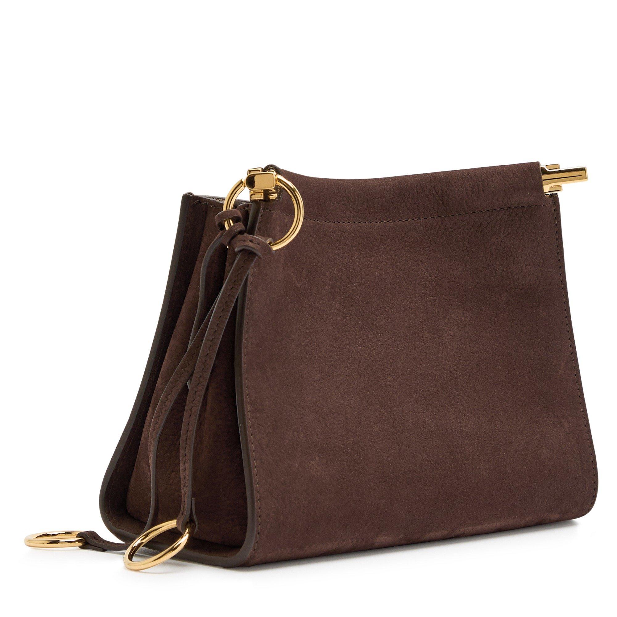 CHOCOLATE - Alaia - SQUARE SUEDE SMALL BAG - 2
