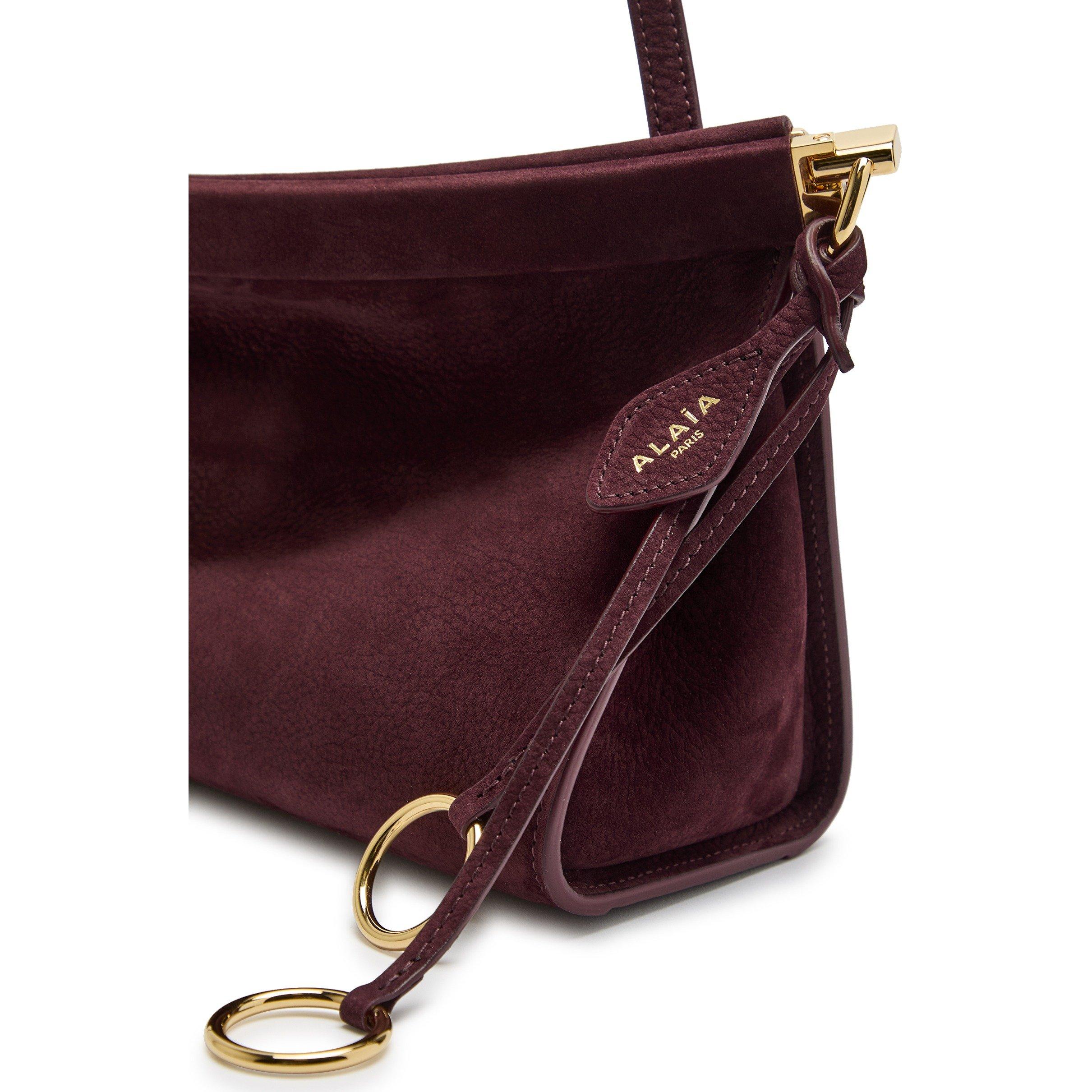 BURGUNDY - Alaia - EAST WEST SUEDE MEDIUM BAG - 4