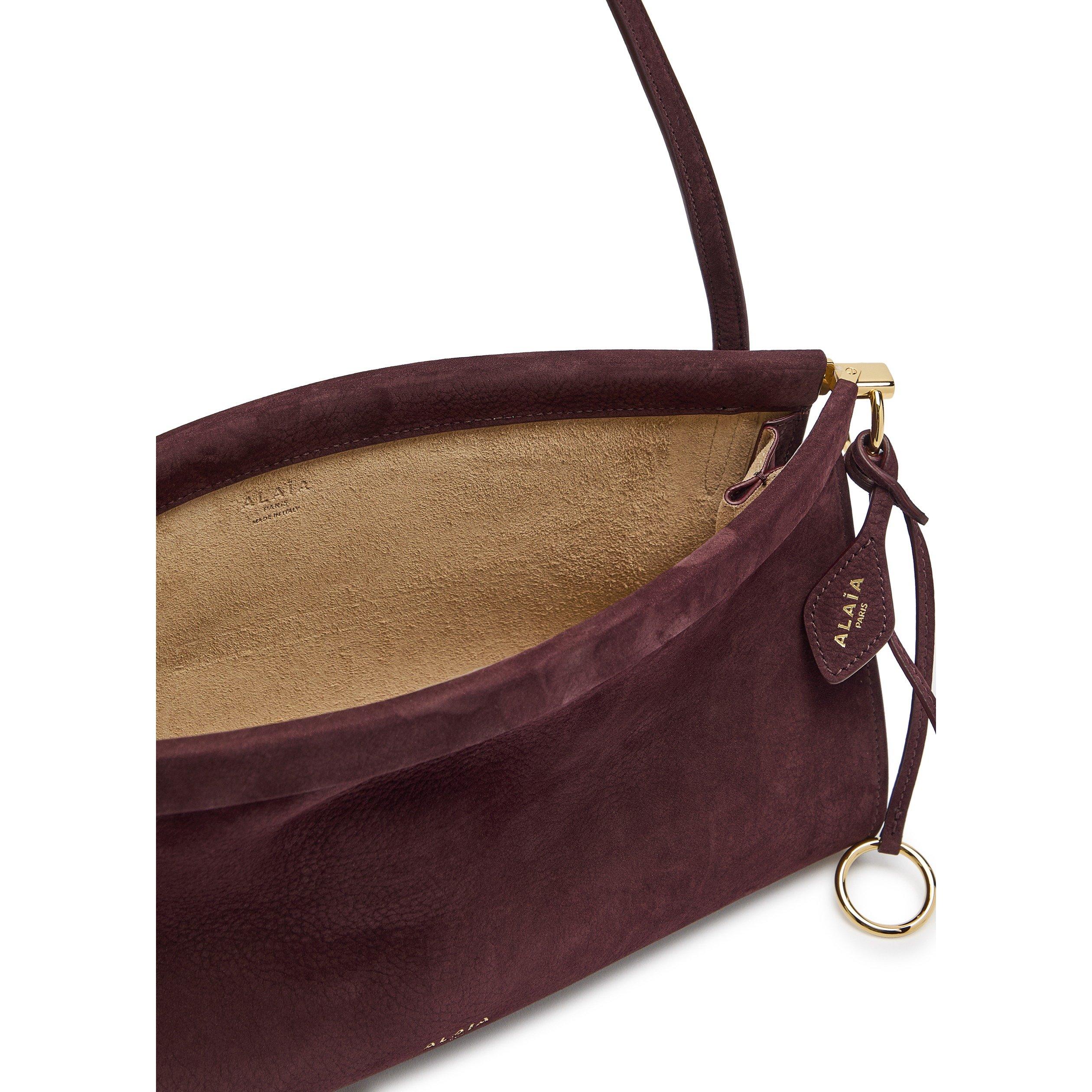 BURGUNDY - Alaia - EAST WEST SUEDE MEDIUM BAG - 5