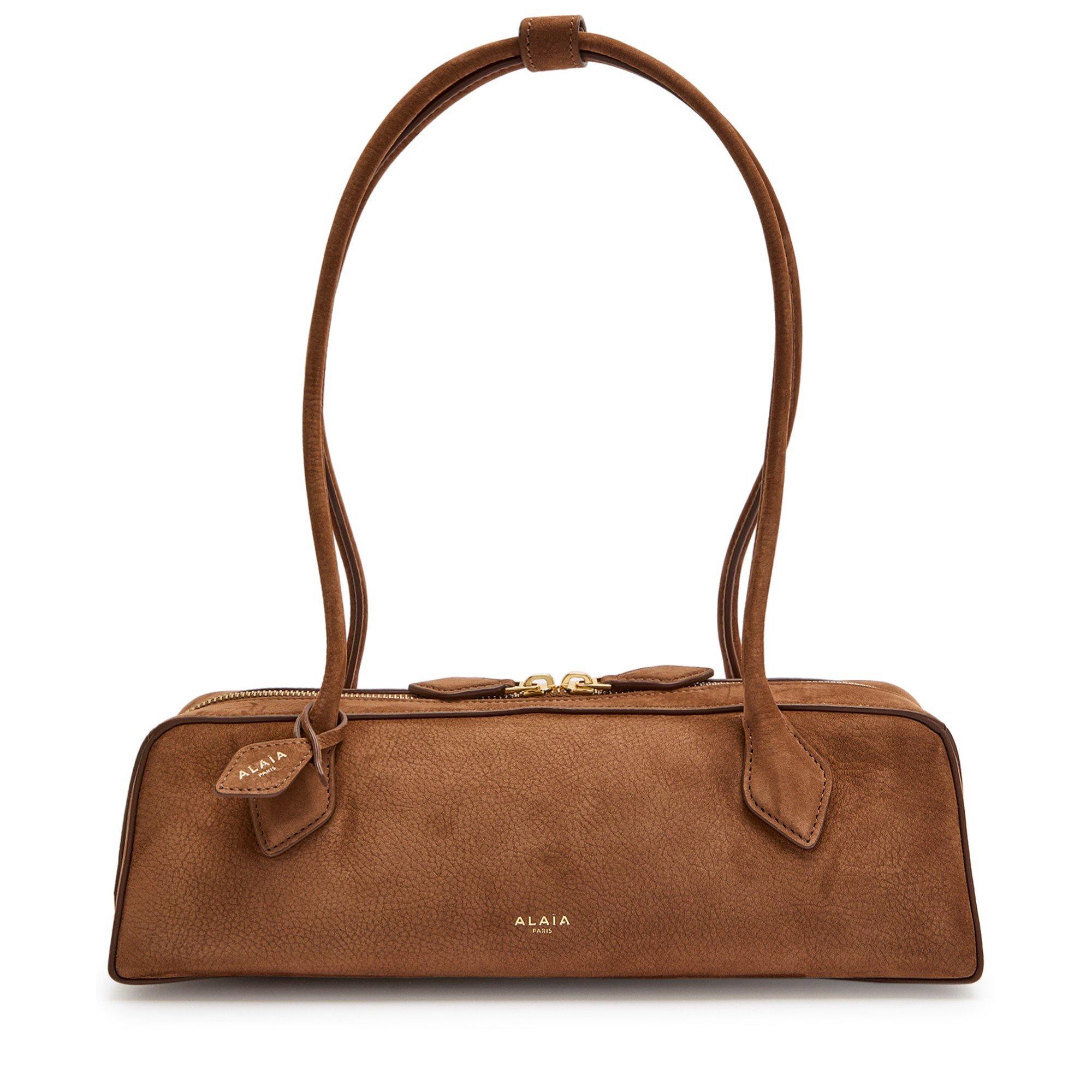 TAN - Alaia - TECKEL SUEDE MEDIUM SHLDR BAG - 1