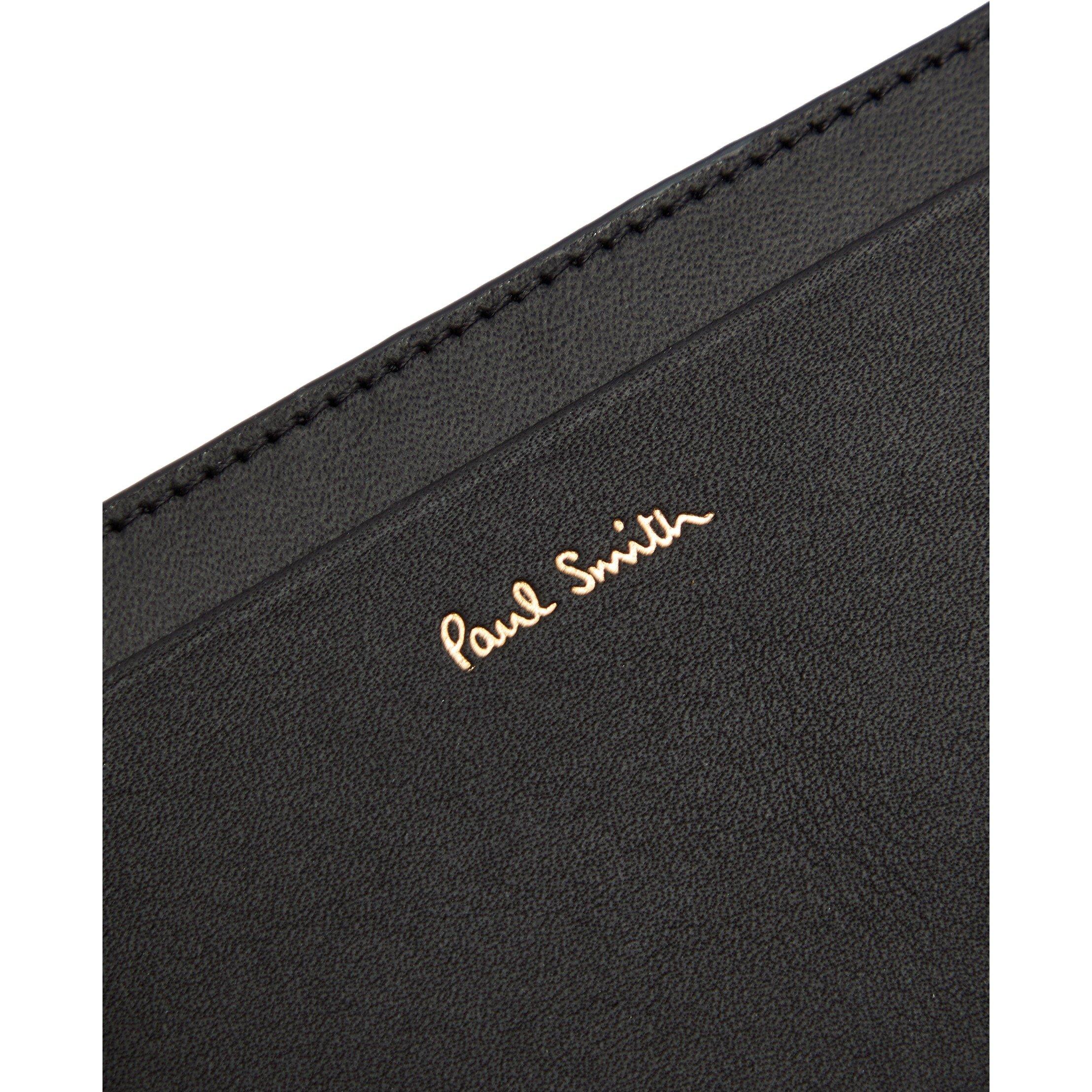 BLACK - Paul Smith - Men's Leather Card Holder - 3