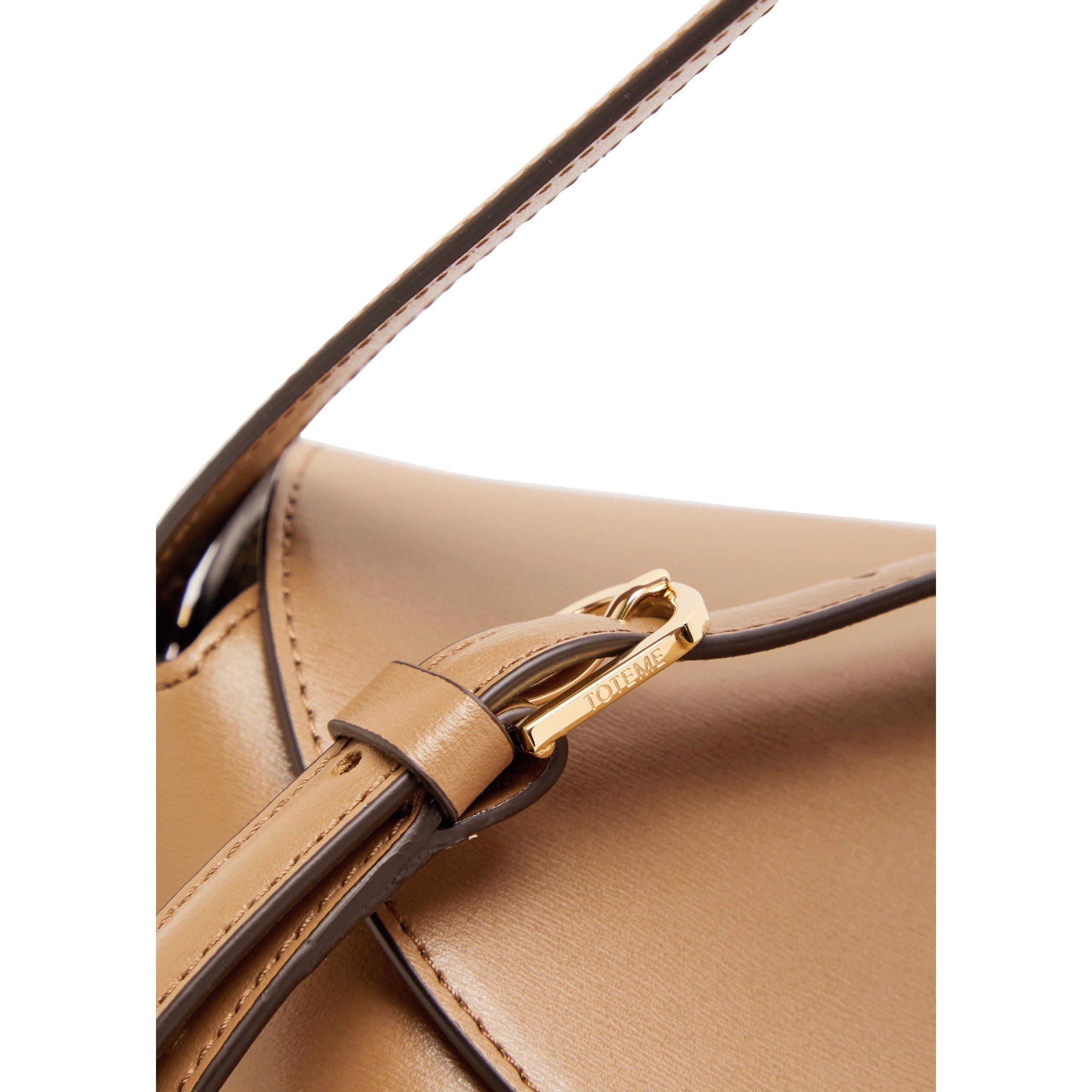 CAMEL - Toteme - T LOCK TOP HANDLE SOOTH LEATHE - 4