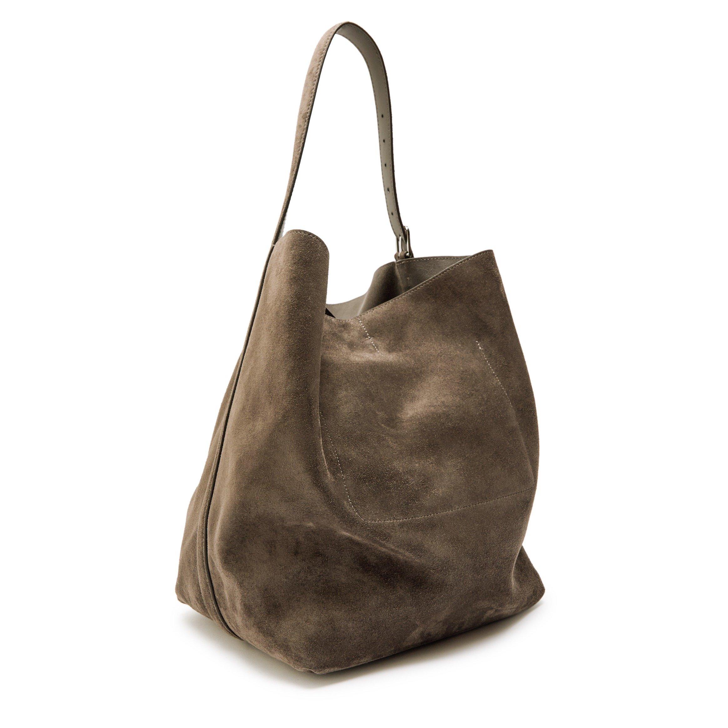 DARK GREY - Toteme - BELTED SUEDE TOTE - 2