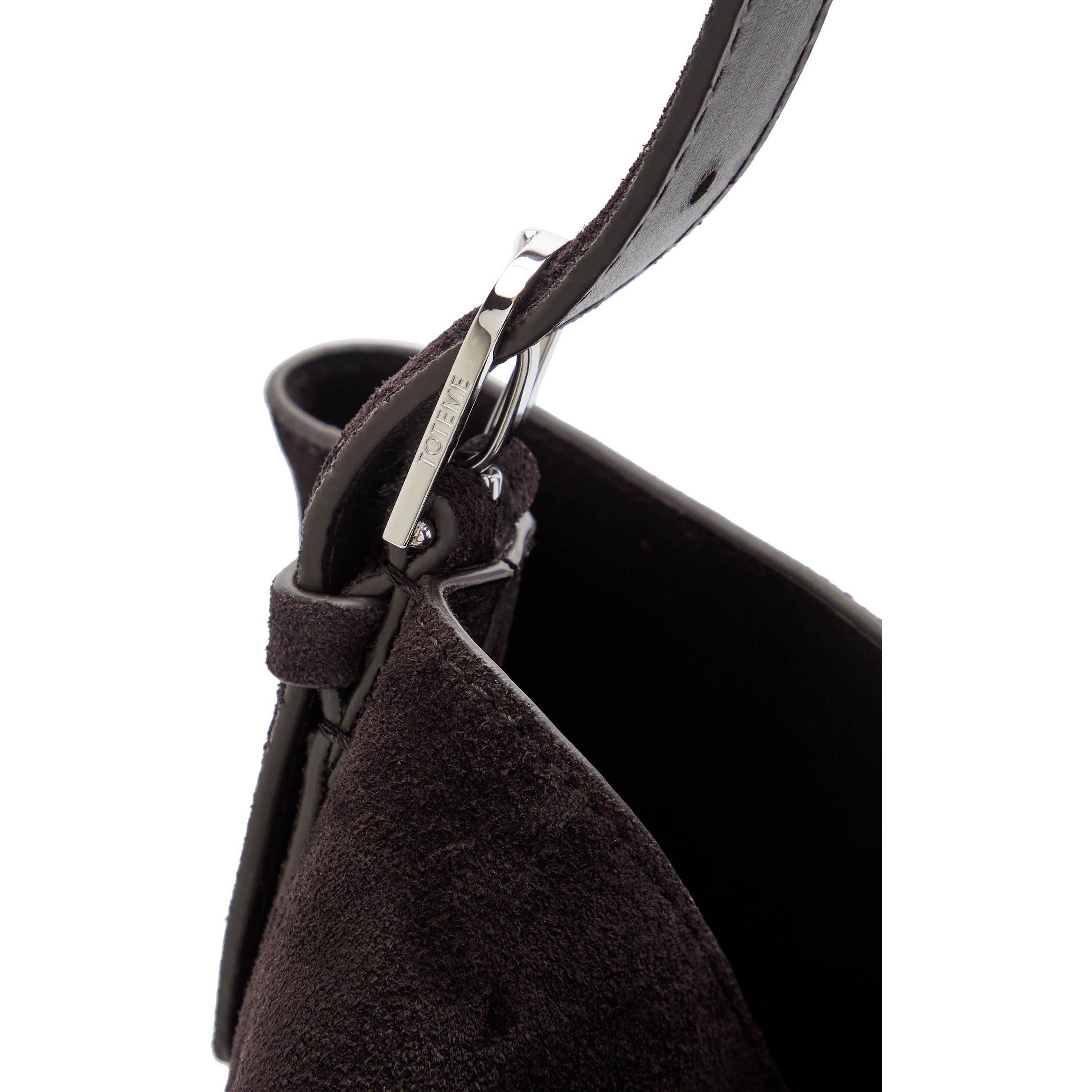 DARK BROWN - Toteme - BELTED SUEDE TOTE - 4