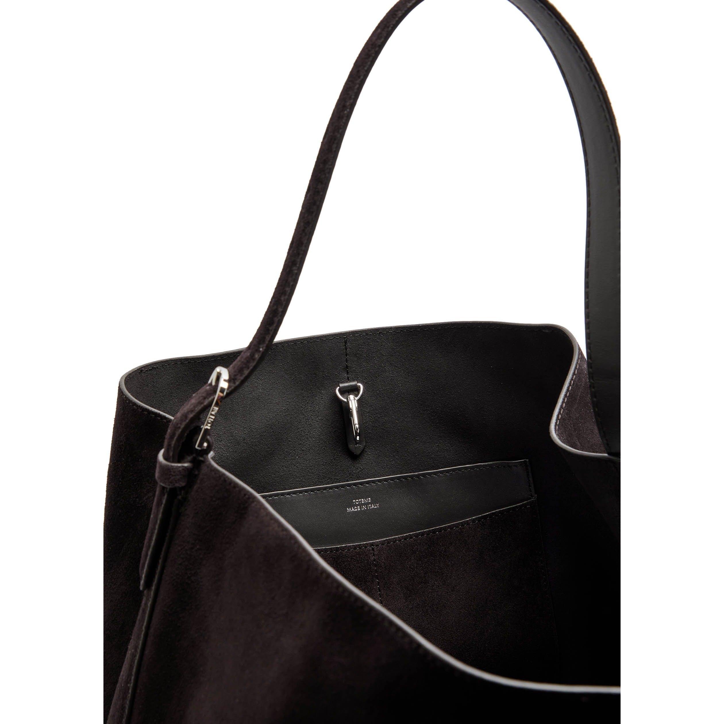 DARK BROWN - Toteme - BELTED SUEDE TOTE - 5