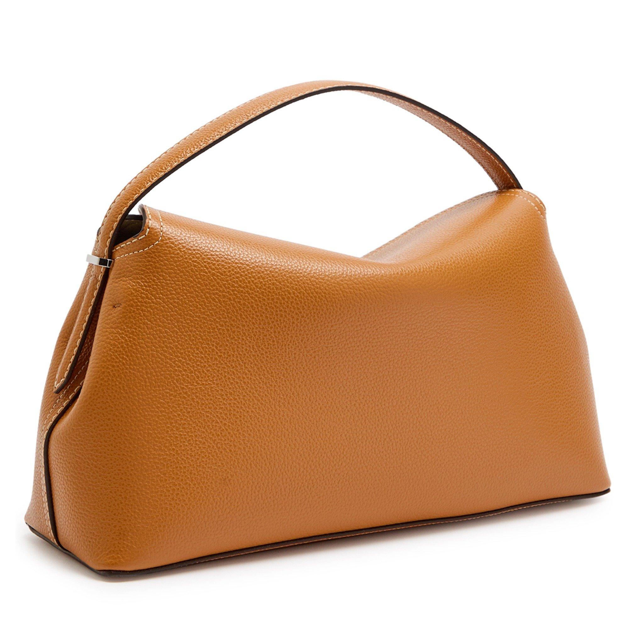 TAN - Toteme - T LOCK TOP HANDLE GRAIN LEAHER - 2