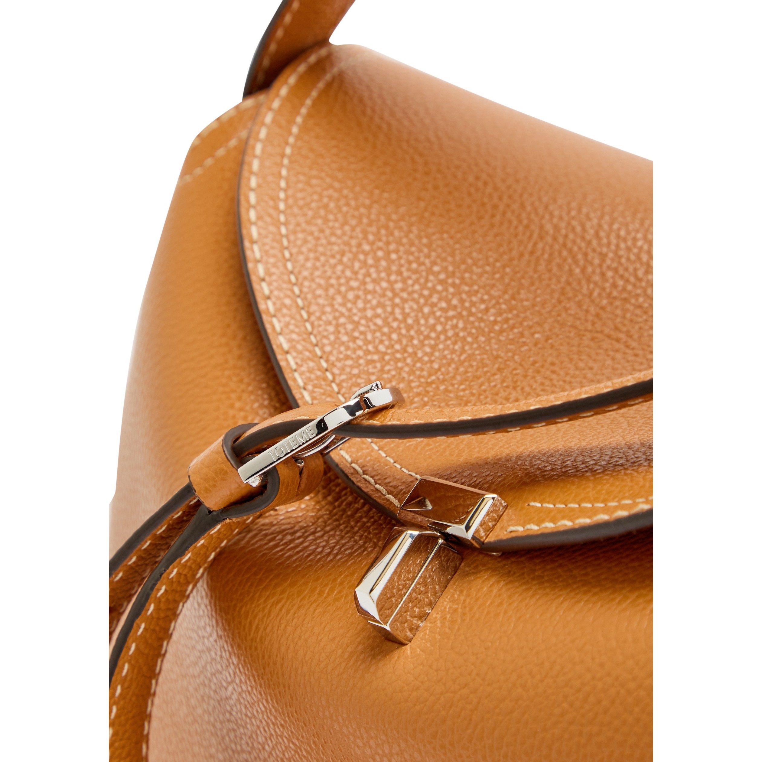 TAN - Toteme - T LOCK TOP HANDLE GRAIN LEAHER - 4