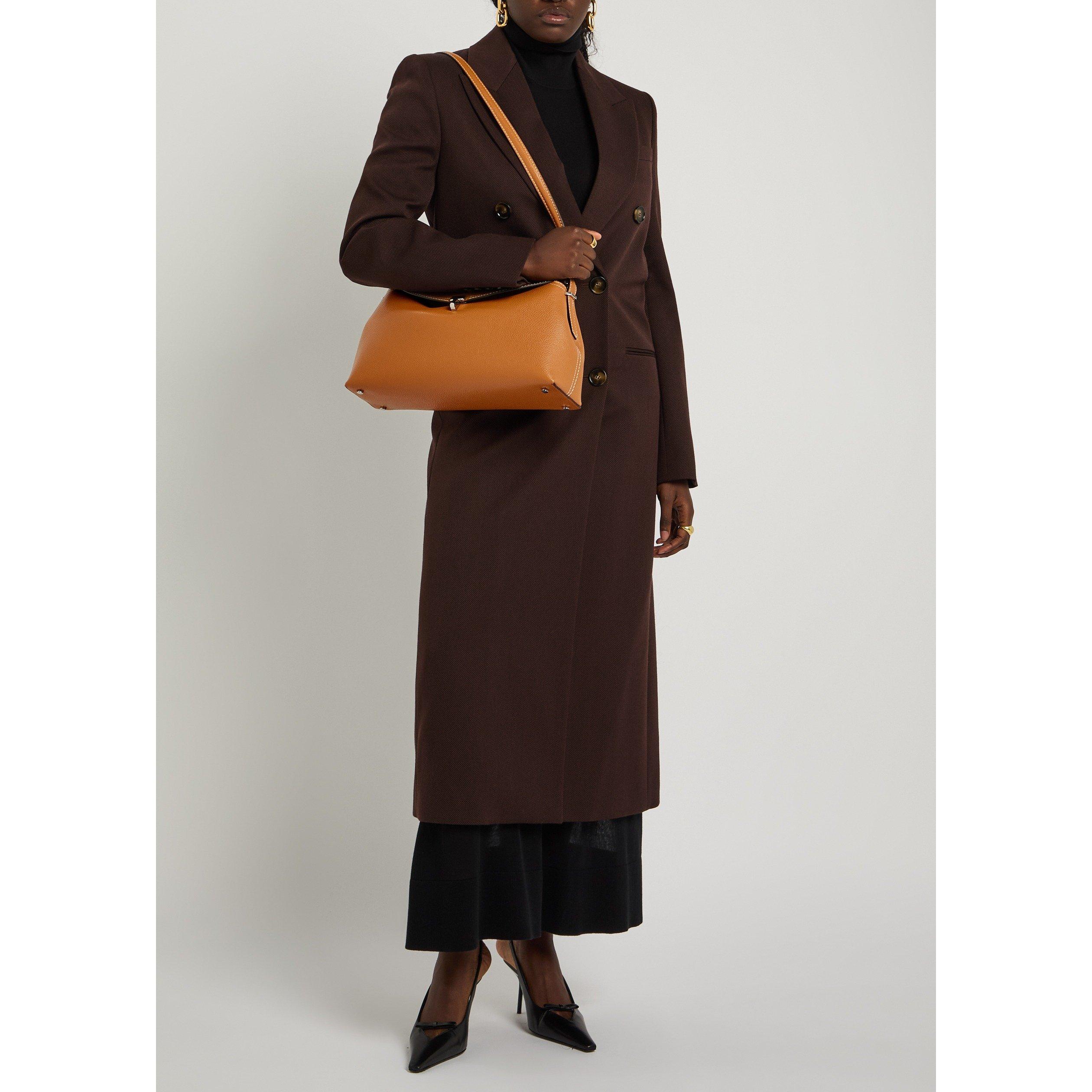 TAN - Toteme - T LOCK TOP HANDLE GRAIN LEAHER - 6