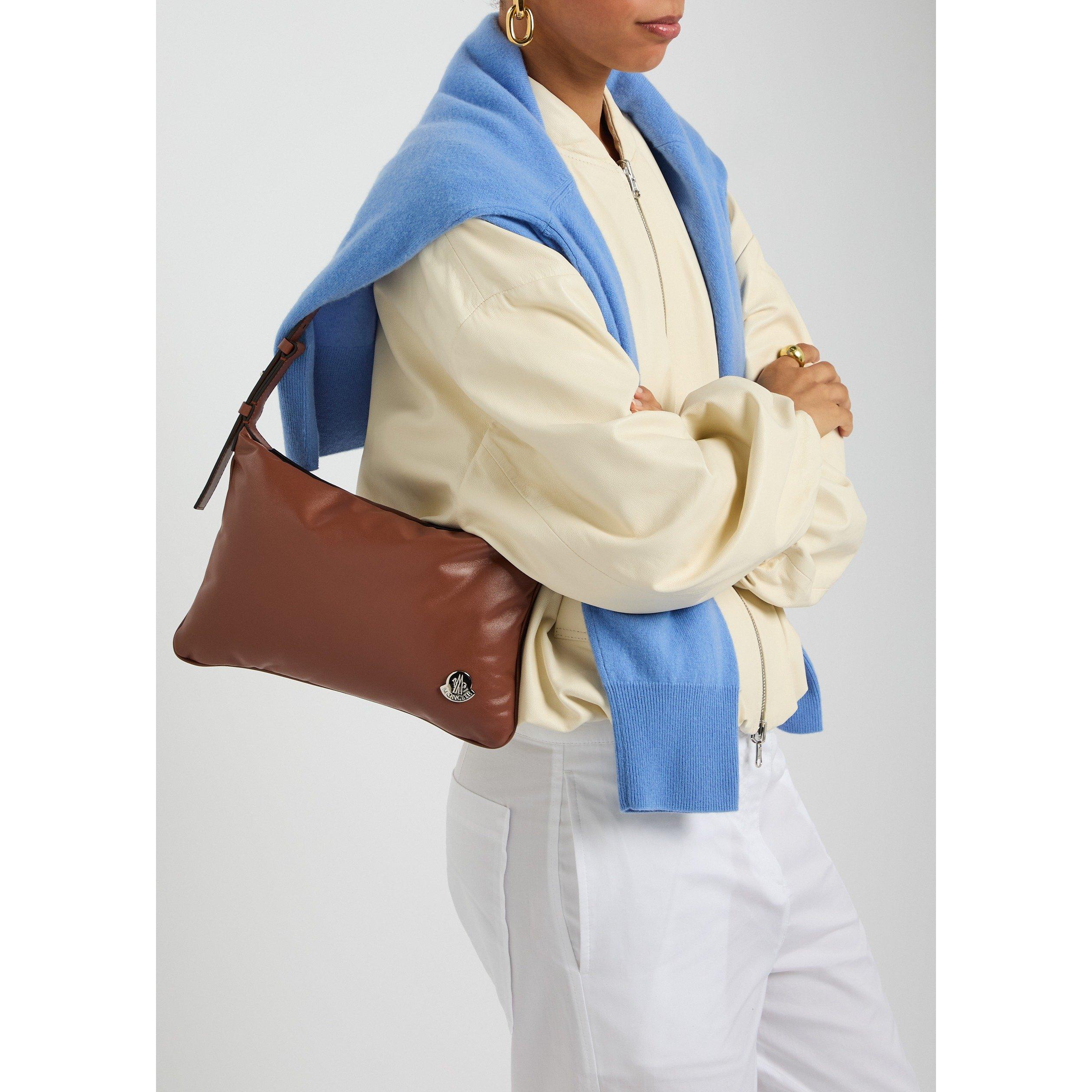 BROWN - Moncler - Women's Vetta Leather Shoulder Bag - 3